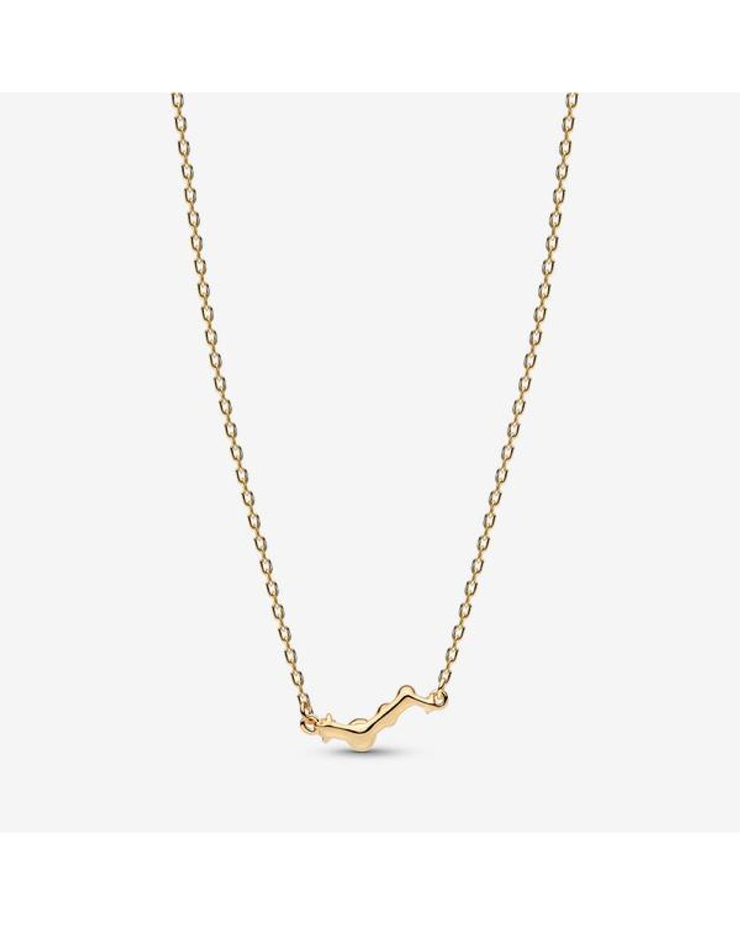 Pandora Metallic Era Lab-Grown Diamond Droplet Bar Necklace