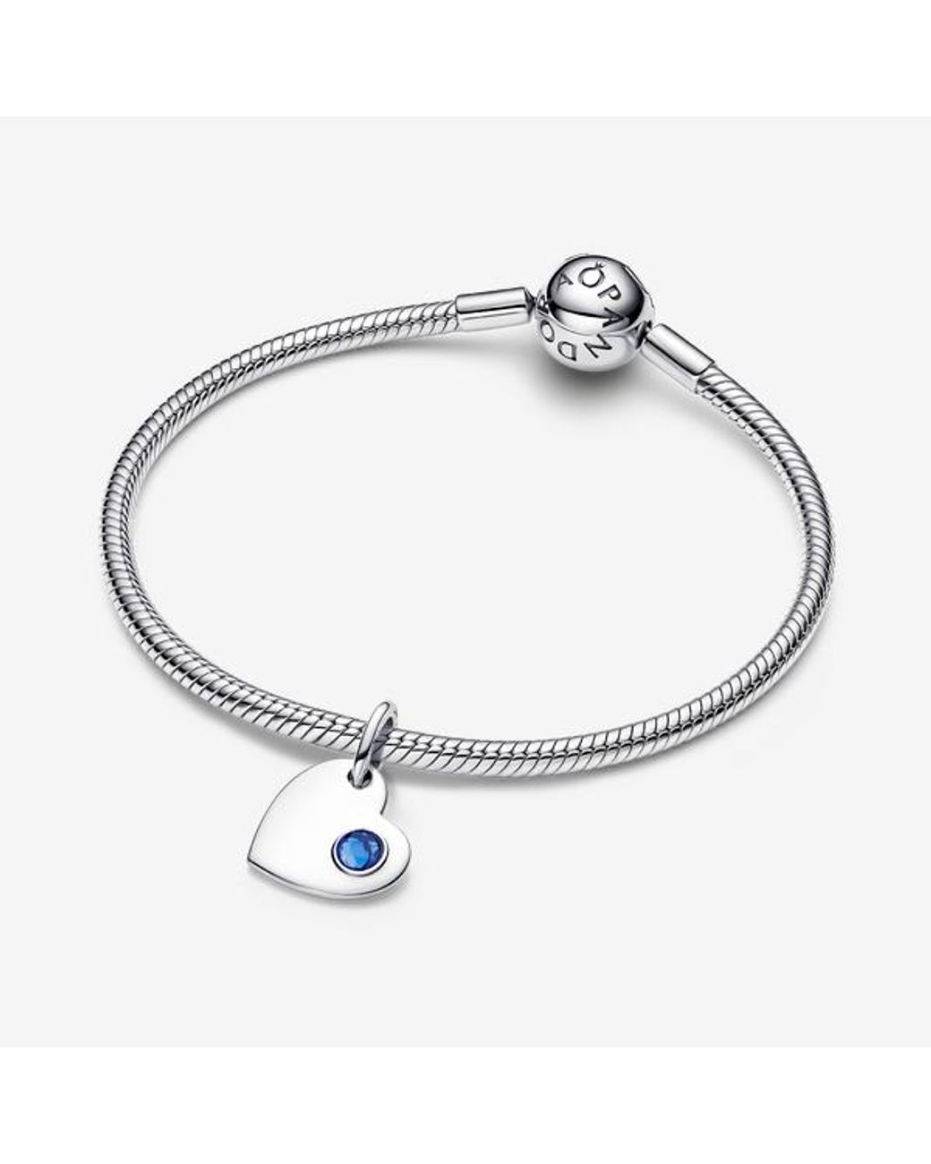 Pandora Blue September Heart Stone Dangle Charm
