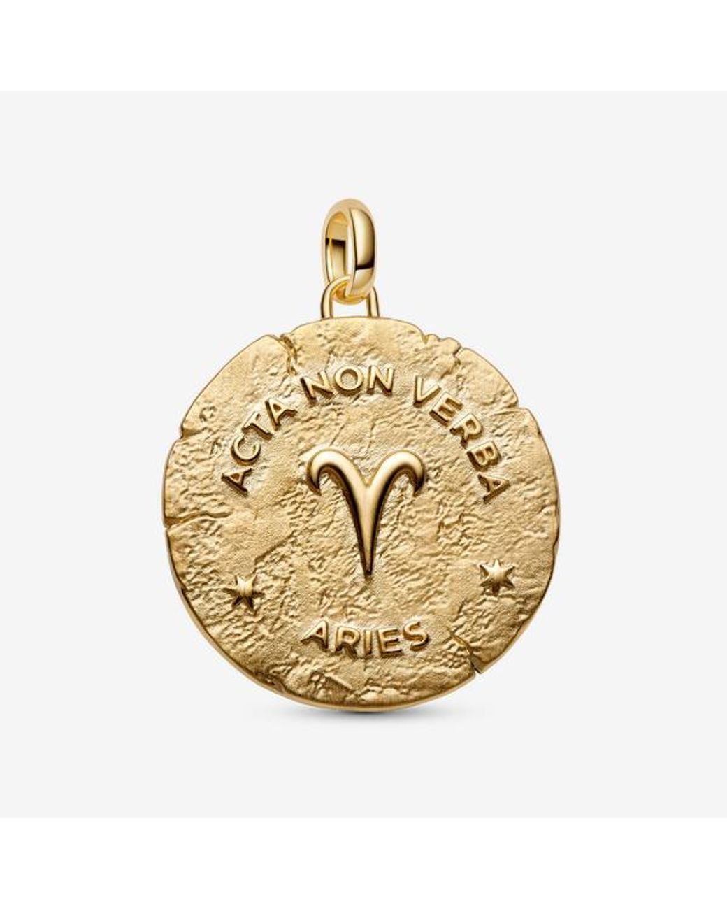 Pandora Metallic Aries Zodiac Oversized Medallion Charm