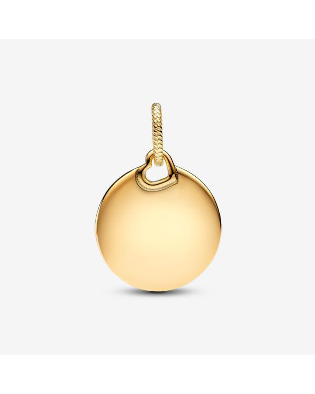 Pandora Metallic Engravable Round Tag Dangle Charm