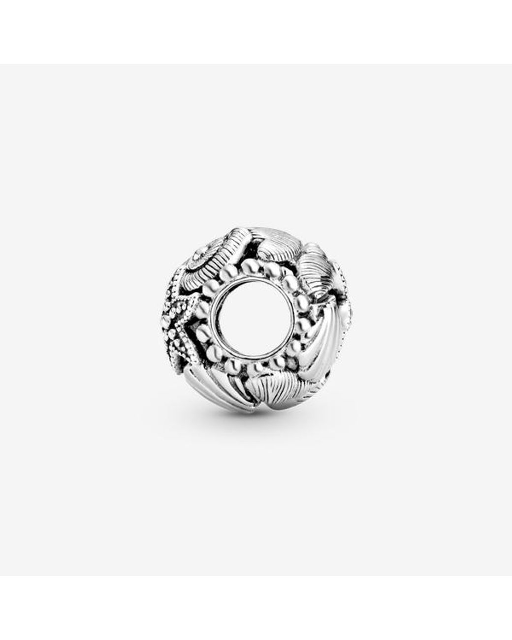 Pandora White Openwork Starfish, Shells & Hearts Charm