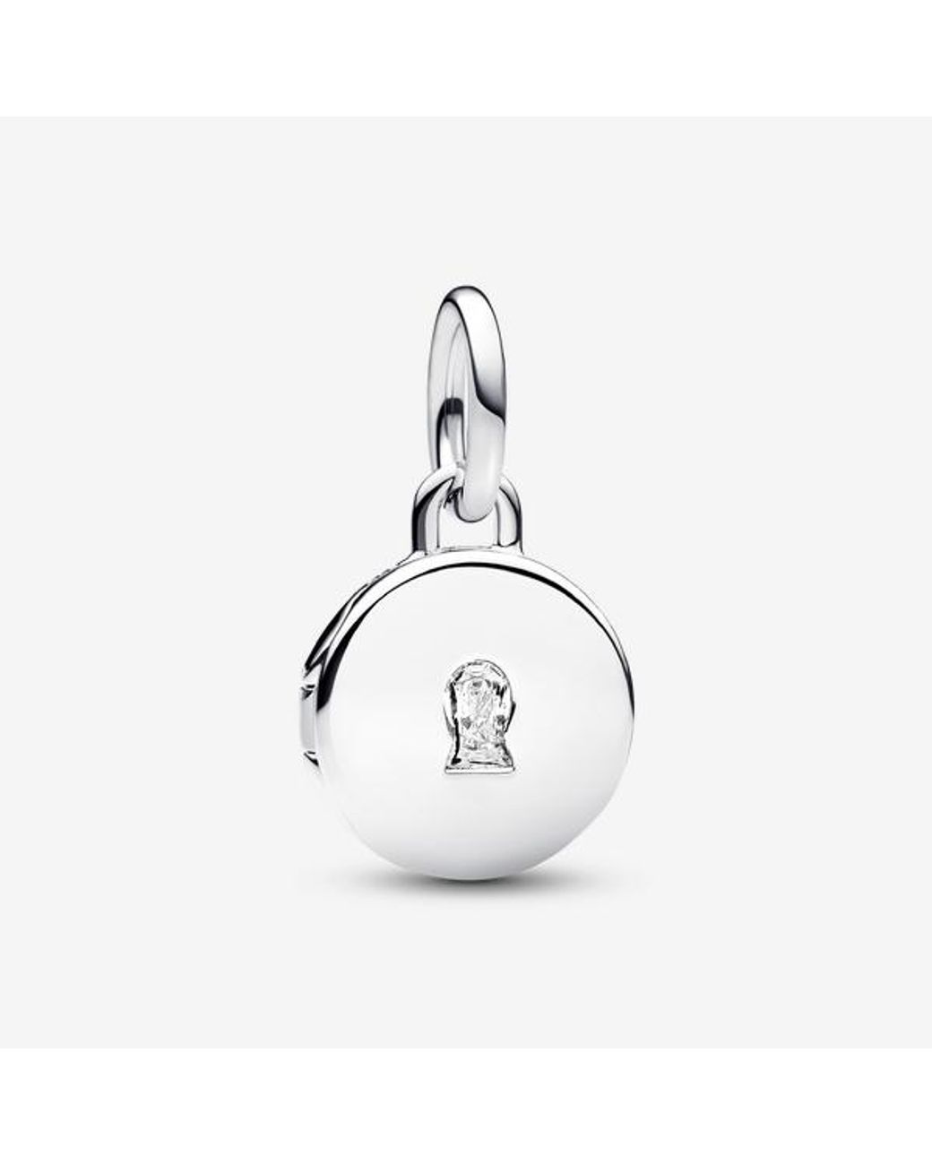 Pandora White Openable & Engravable Love Locket Dangle Charm