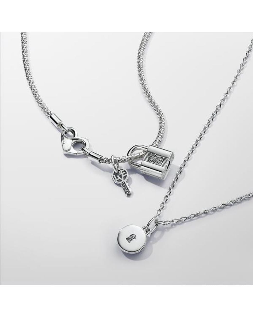 Pandora White Openable & Engravable Love Locket Dangle Charm