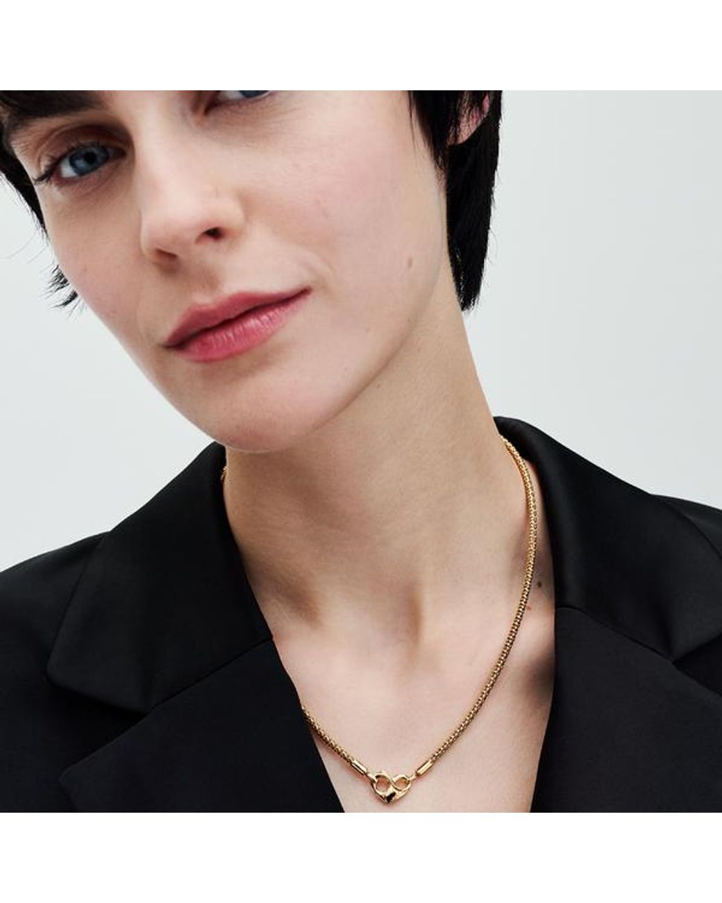 Pandora Metallic Moments Studded Chain Necklace