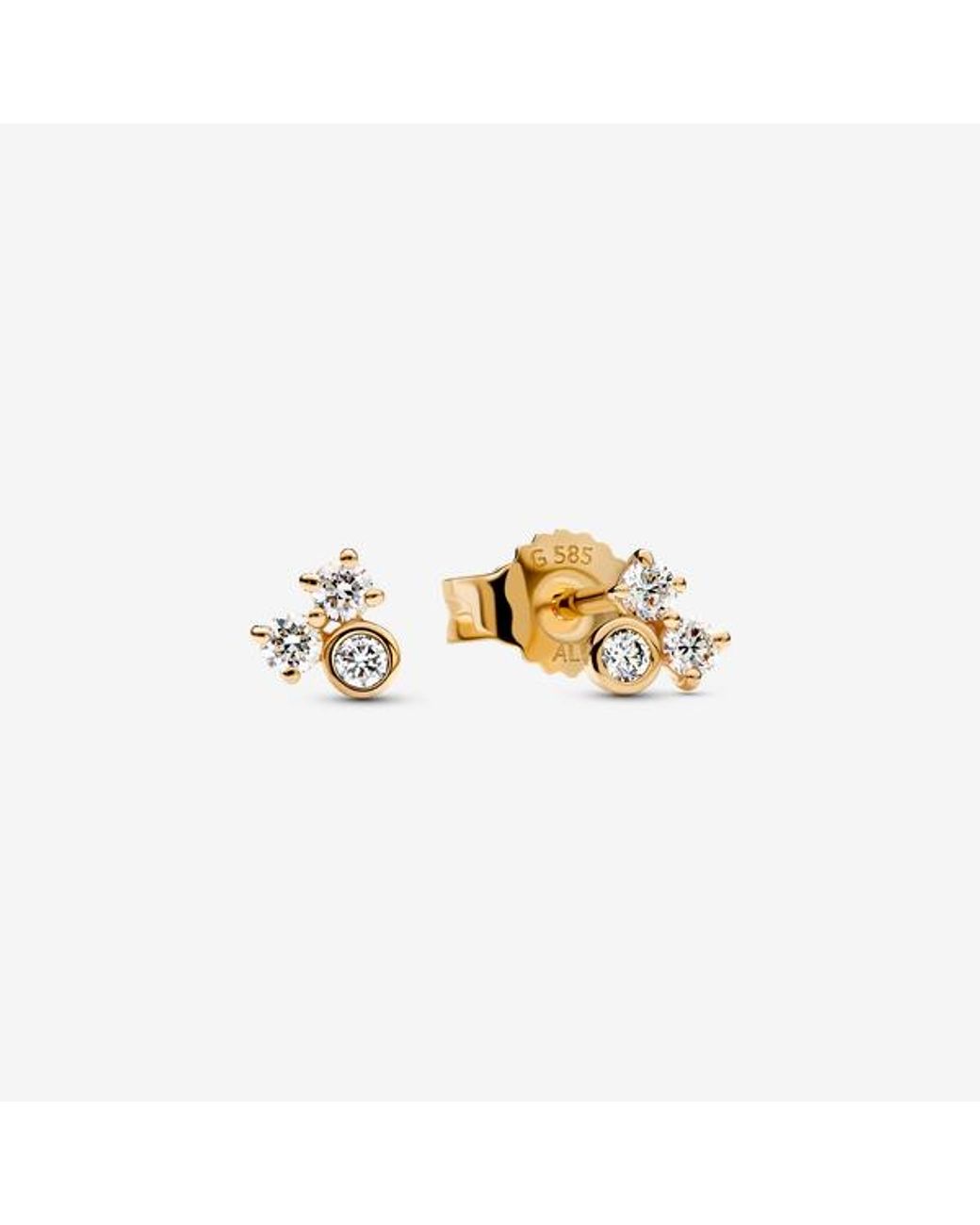 Pandora Metallic Era Lab-Grown Diamond Cluster Stud Earrings