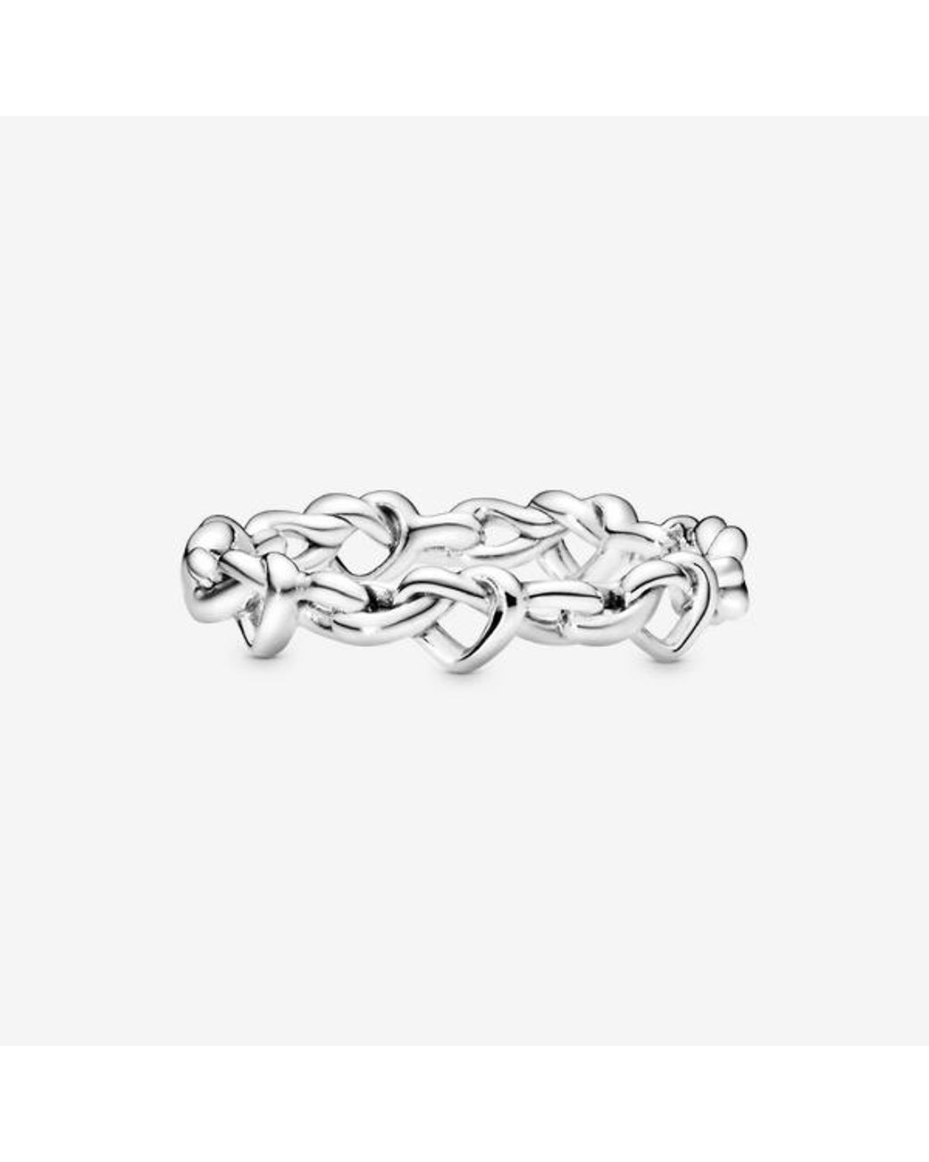 Pandora White Knotted Hearts Ring