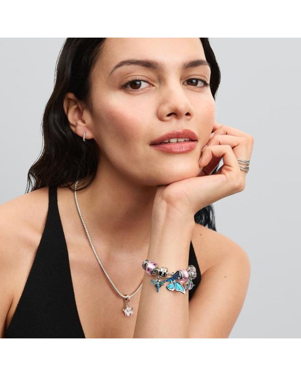 Pandora Blue Dragonfly Double Dangle Charm