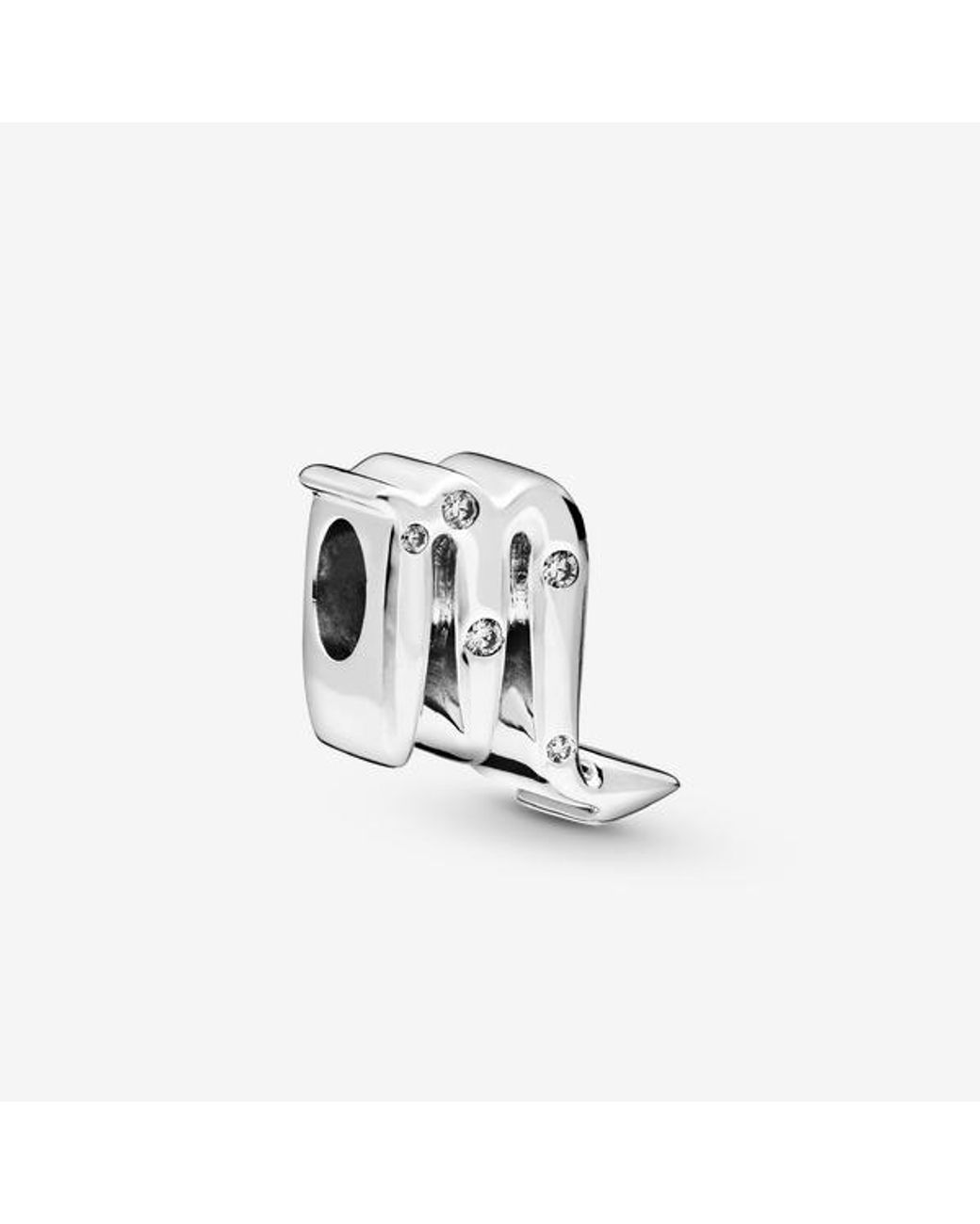 Pandora White Sparkling Scorpio Zodiac Charm
