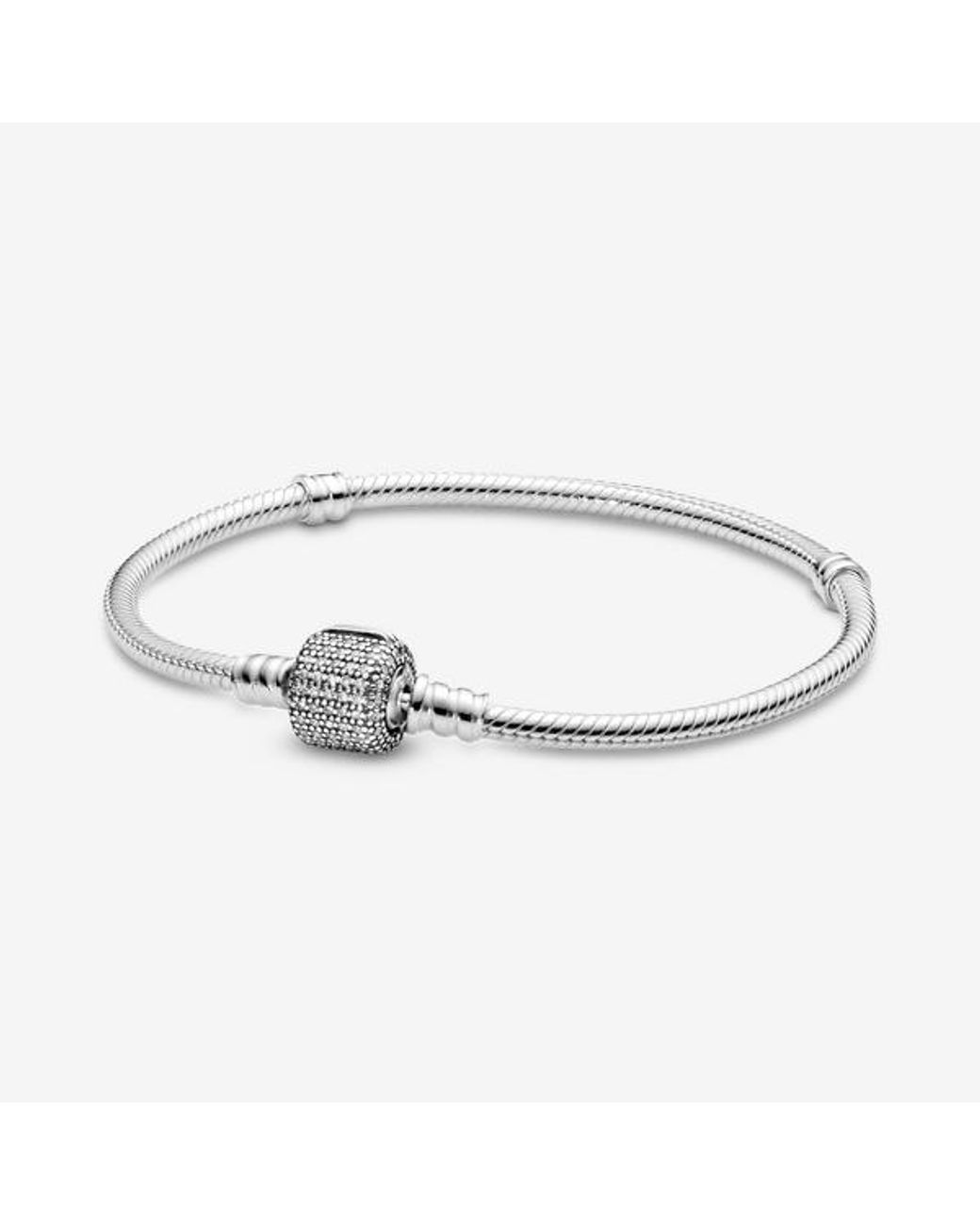 Pandora Metallic Moments Snake Chain Style Open Bangle