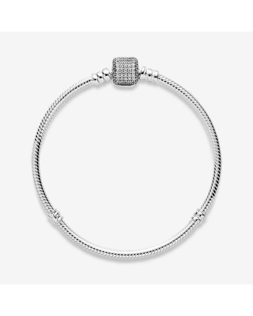 Pandora Metallic Moments Snake Chain Style Open Bangle