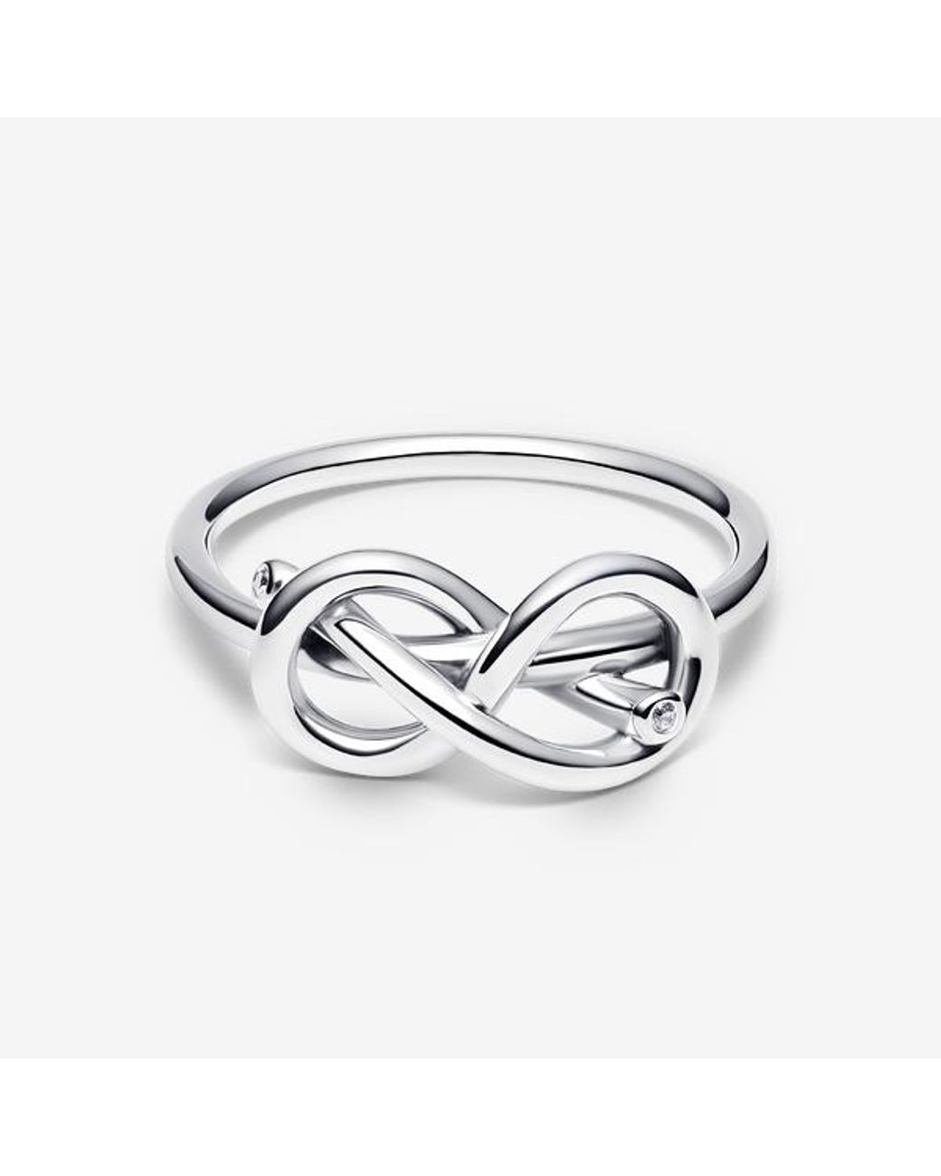 Pandora White Infinity Knot Ring