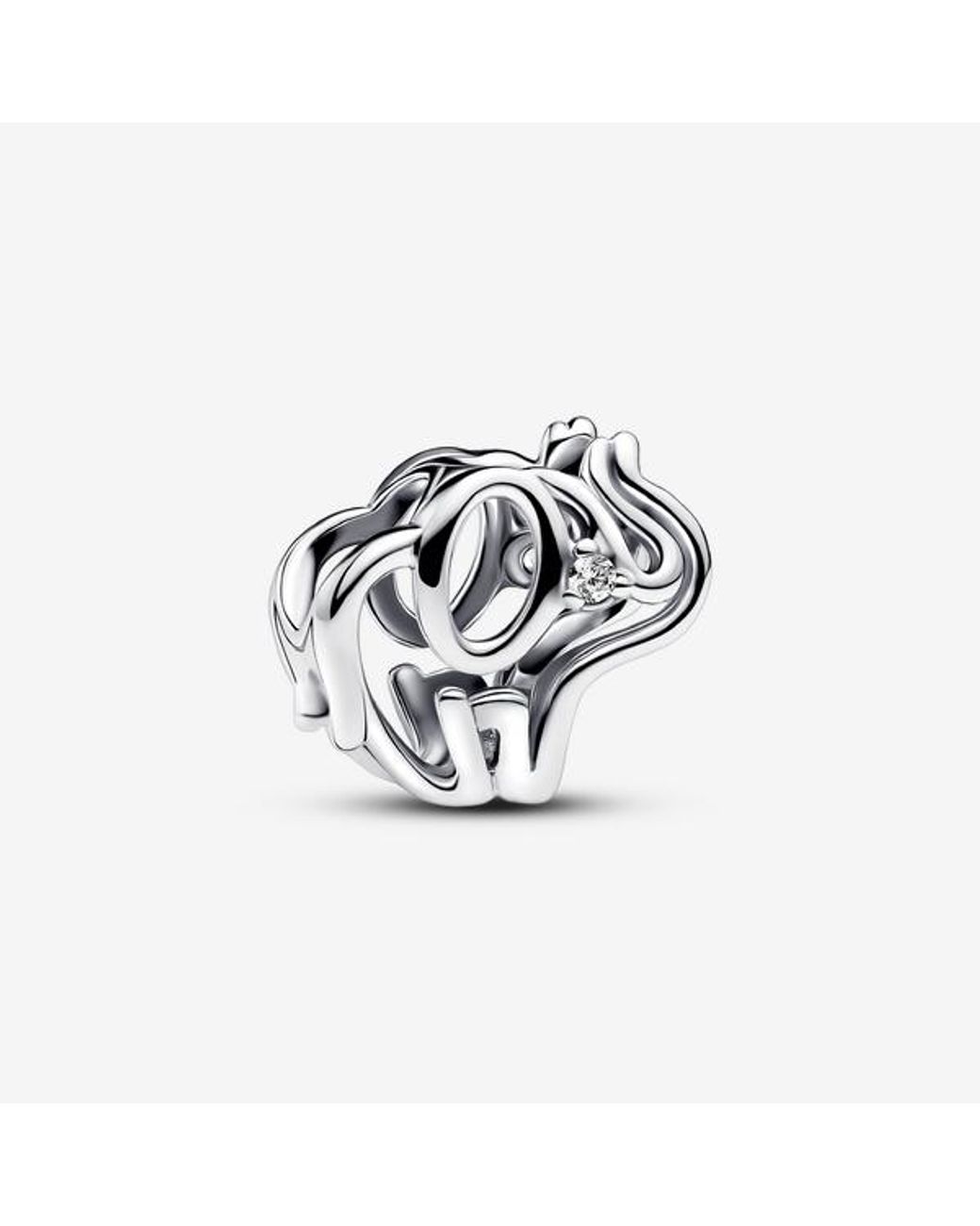 Pandora White Openwork Elephant Charm