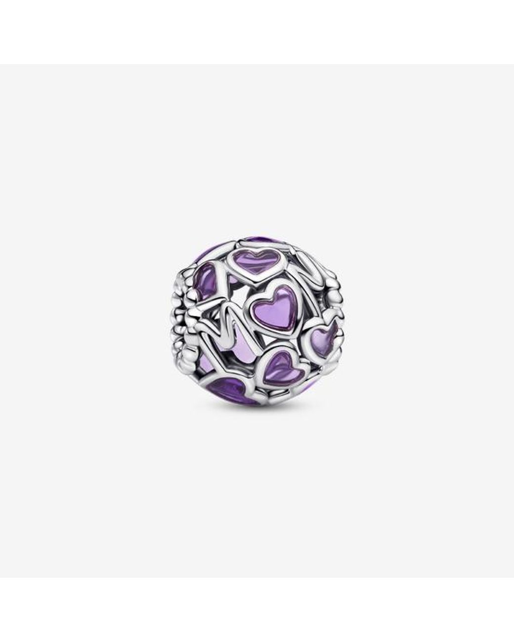 Pandora White Openwork Hearts Mum Charm