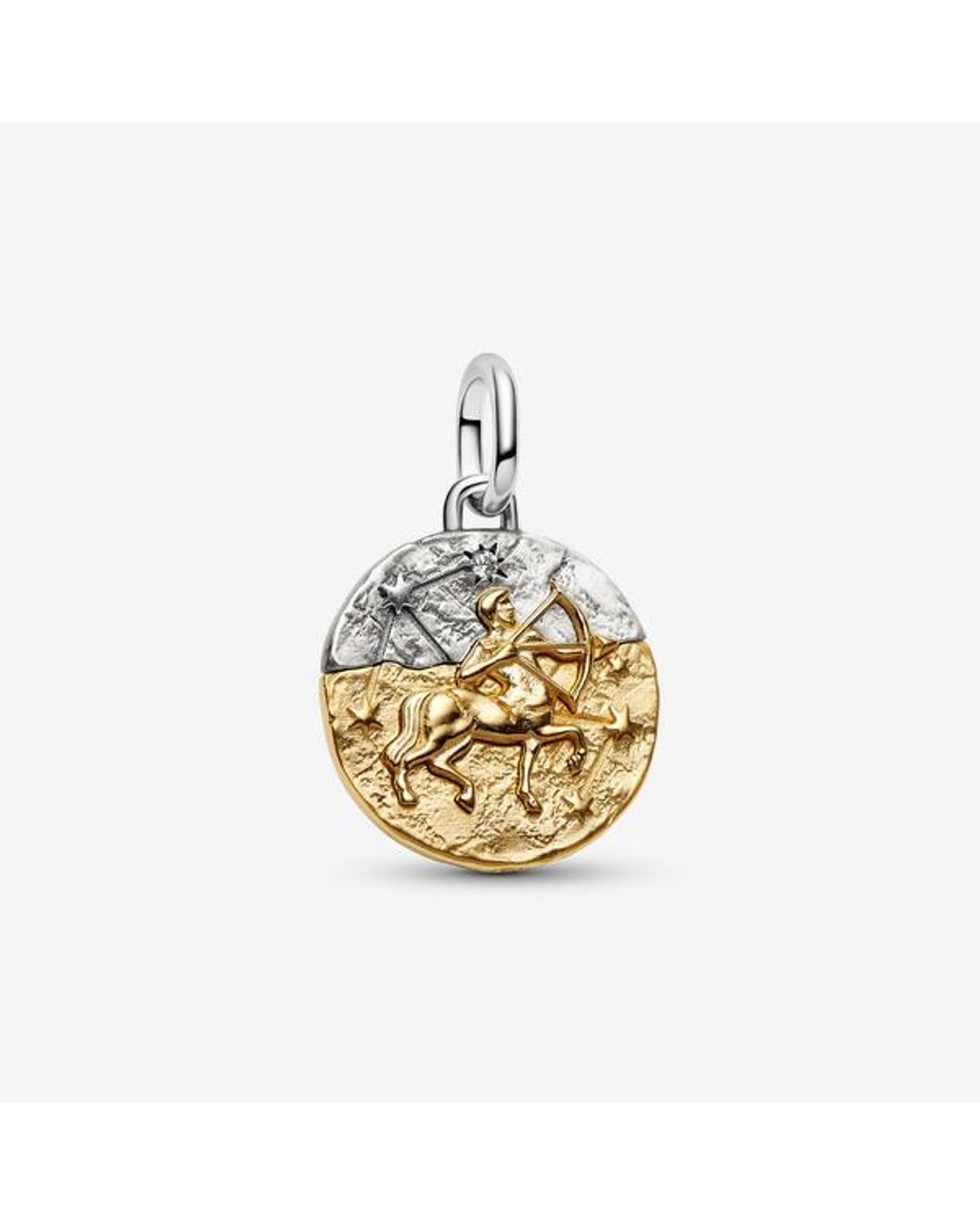 Pandora Metallic Sagittarius Zodiac Medallion Charm