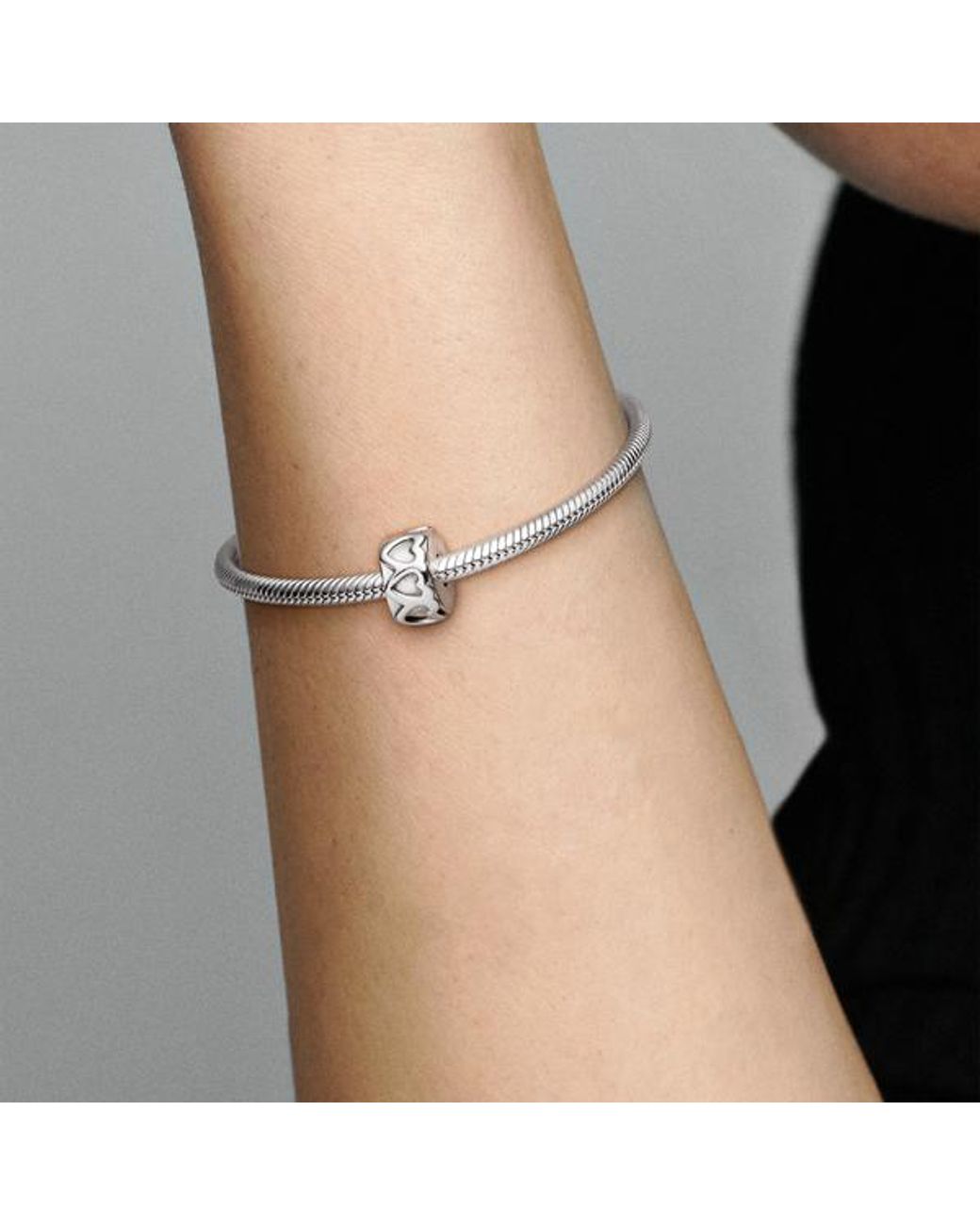 Pandora White Band Of Hearts Clip Charm