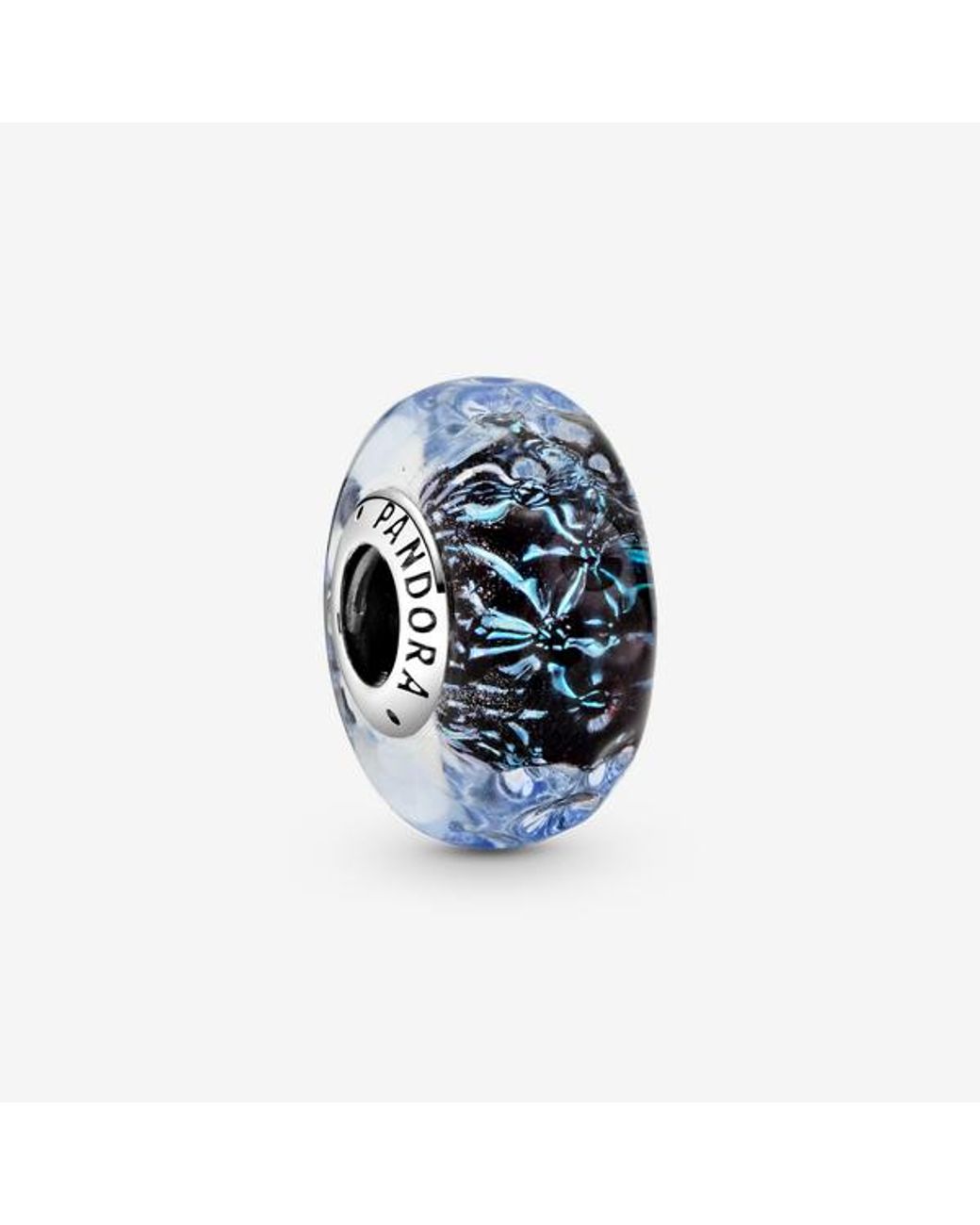 Pandora Blue Wavy Dark Murano Glass Ocean Charm