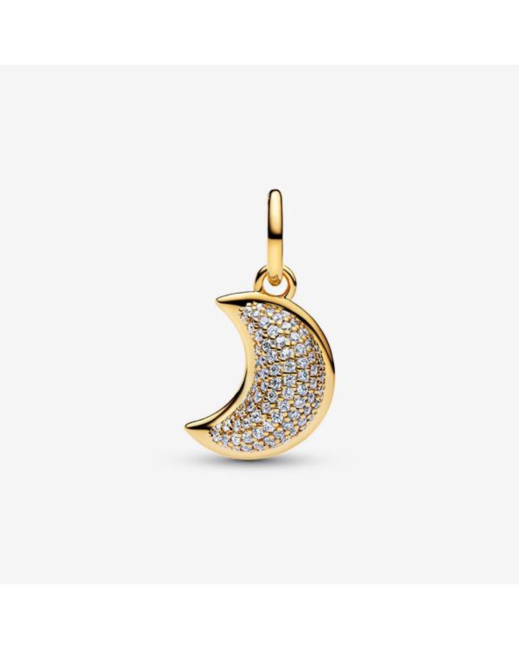 Pandora Blue Sparkling Crescent Moon Dangle Charm