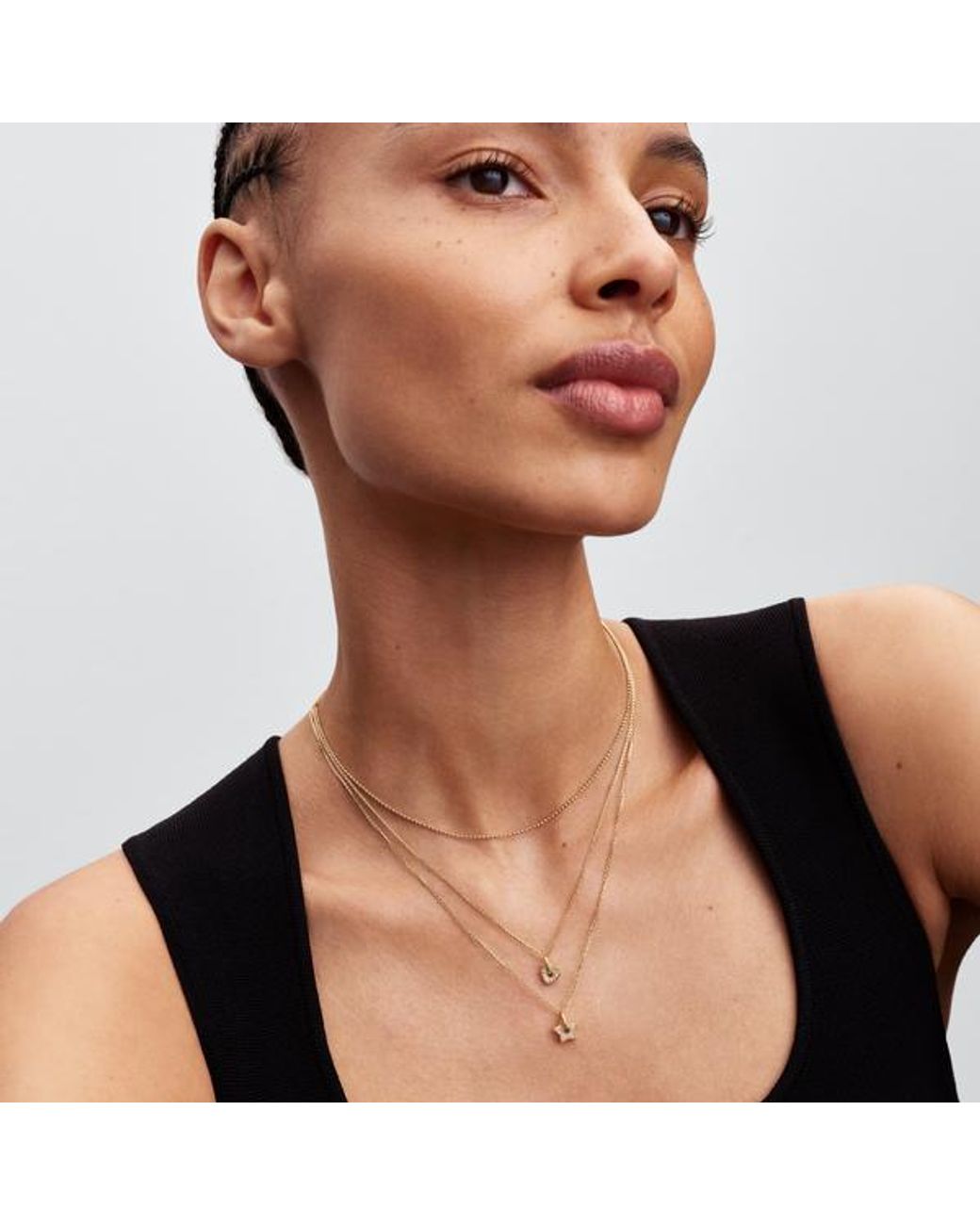 Pandora Metallic Talisman 14K Lab-Grown Diamond Pavé Star Pendant Necklace