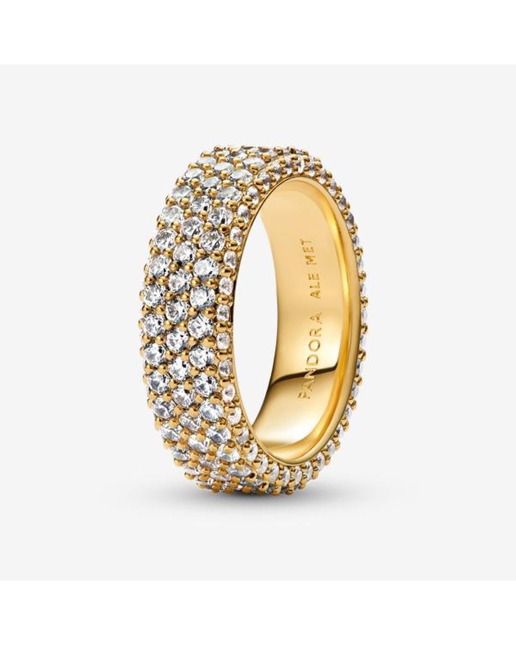 Pandora Metallic Timeless Pavé Triple-row Ring