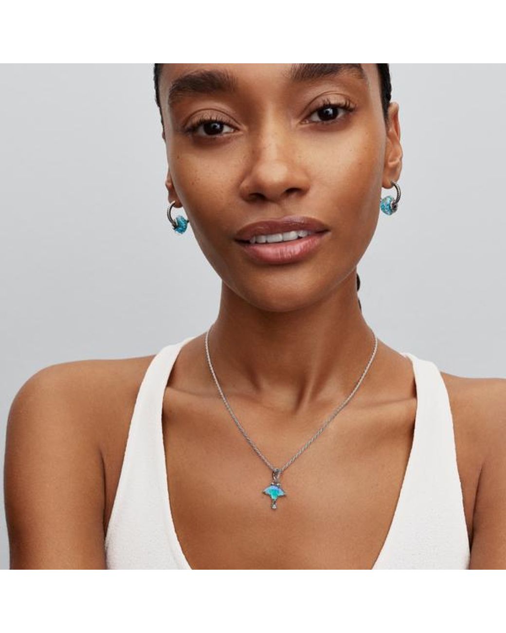 Pandora Blue Manta Ray Dangle Charm