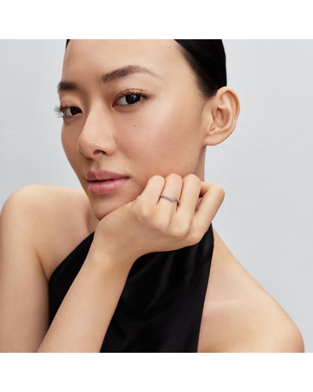 Pandora Metallic Sparkling Split Pavé Ring