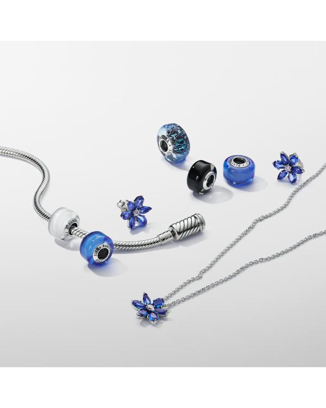 Pandora White Mini Murano Glass Charm