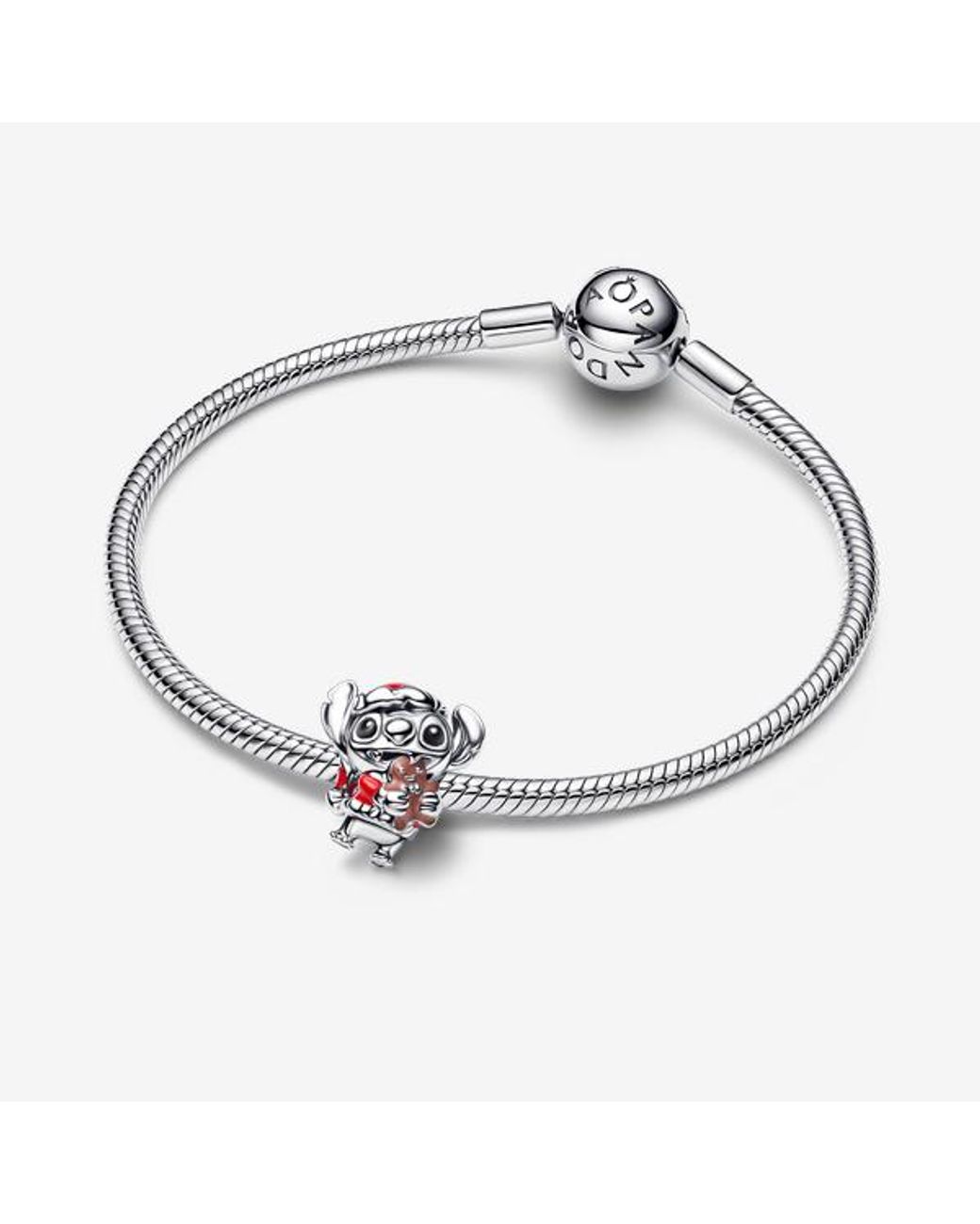 Pandora White Disney Stitch Holiday Charm