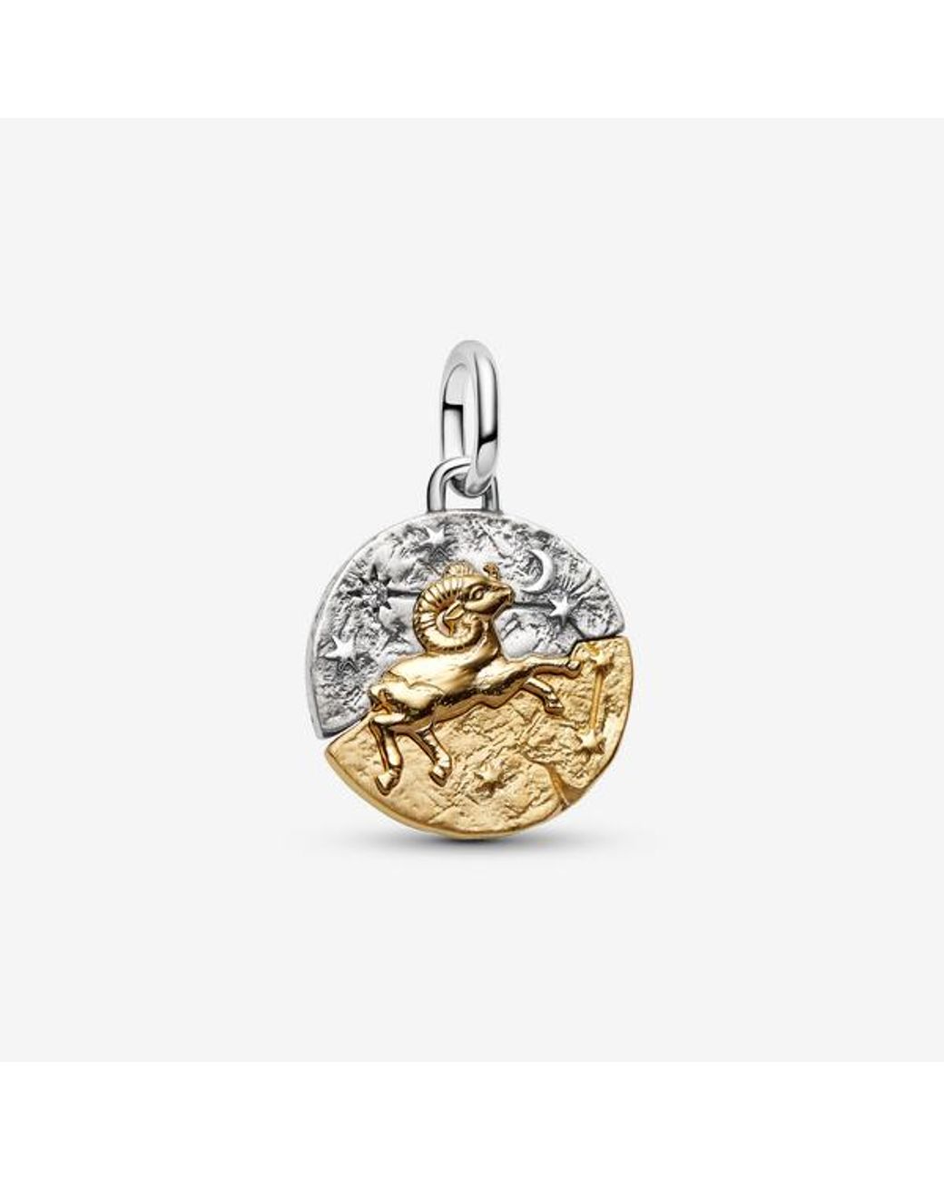 Pandora Metallic Aries Zodiac Medallion Charm