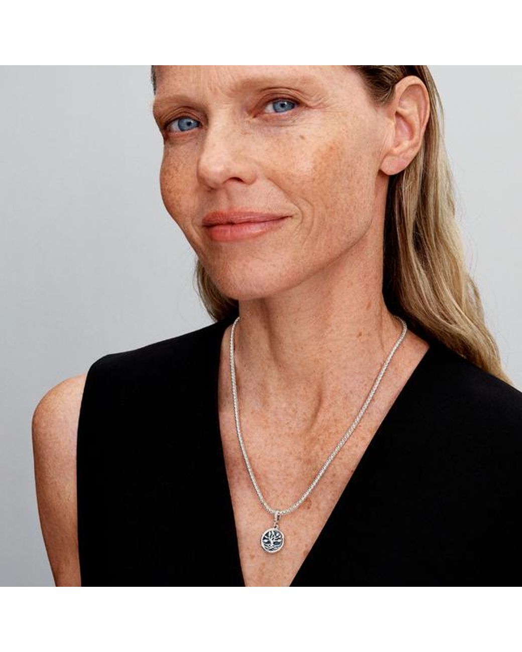 Pandora Blue Glow-In-The-Dark Infinity Tree Double Dangle Charm