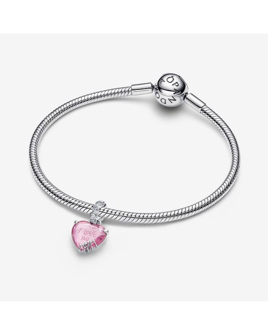Pandora Pink I Love You Mom Dangle Charm
