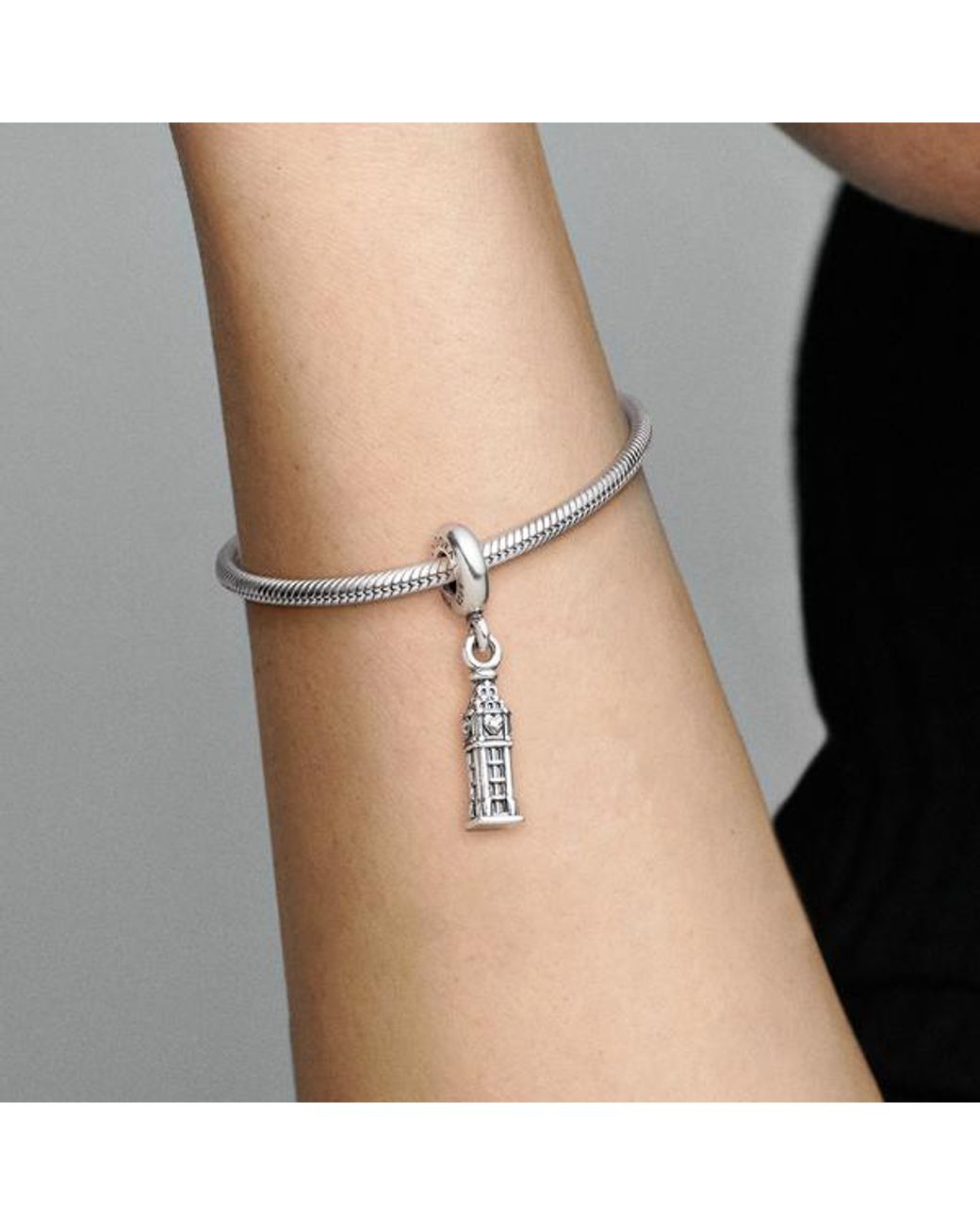 Pandora Metallic London Big Ben Dangle Charm
