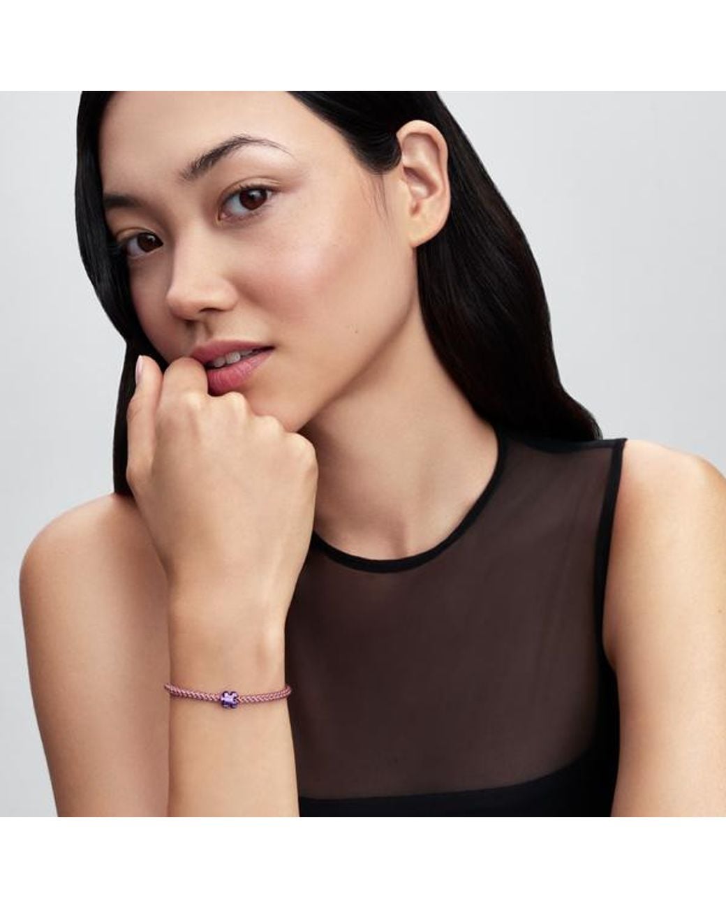 Pandora Pink Shimmering Cord Bracelet