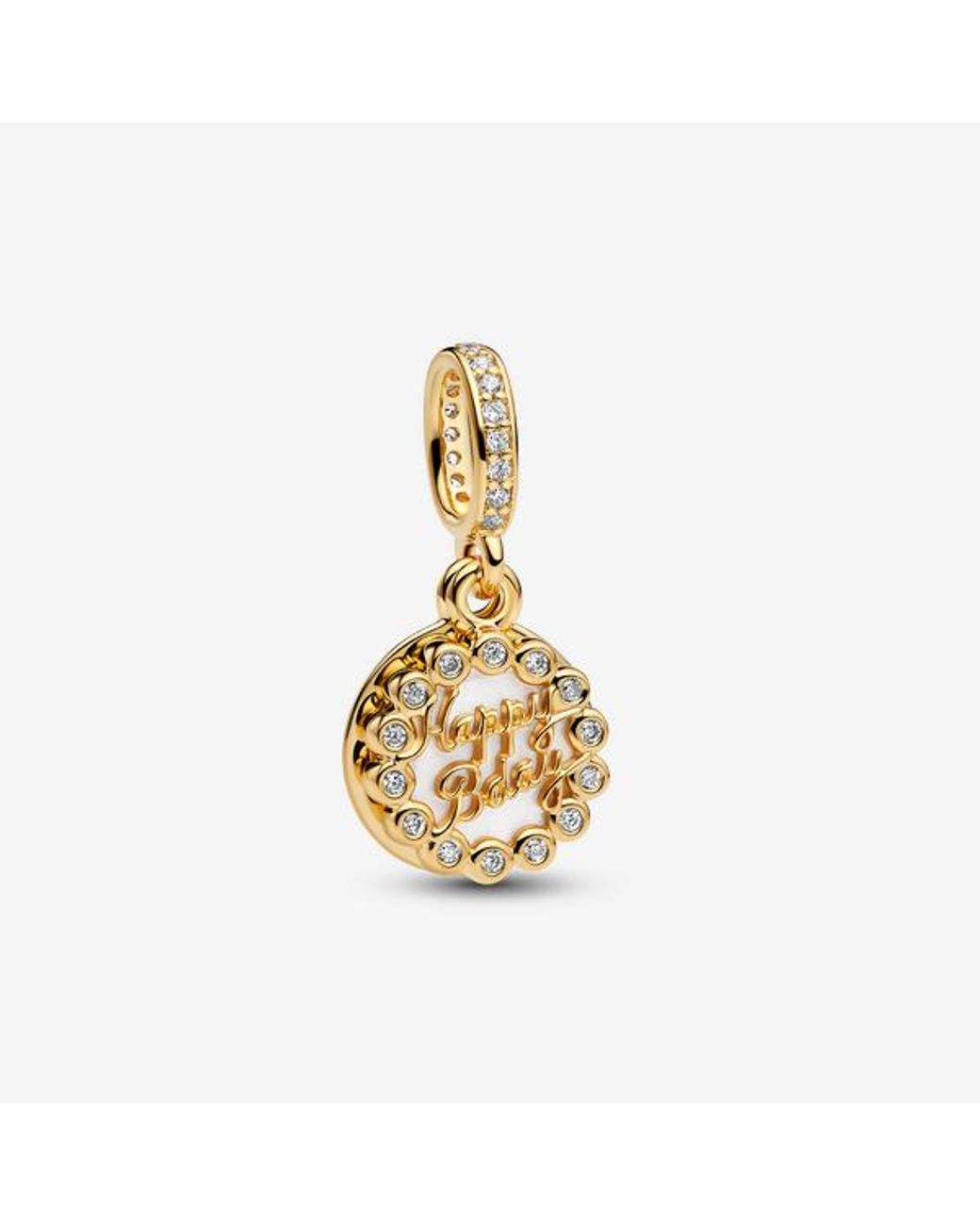 Pandora Metallic Happy Birthday Cake Dangle Charm