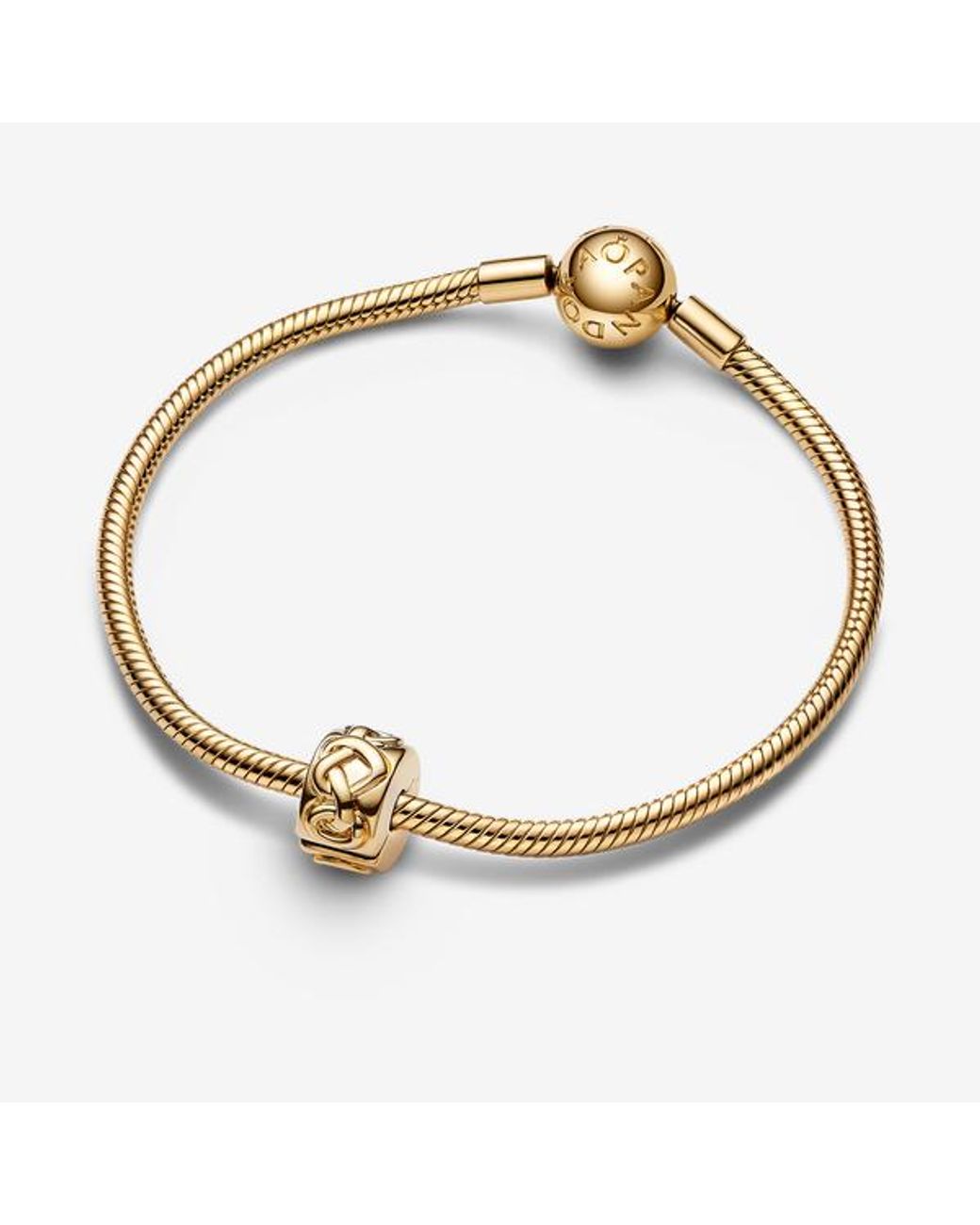 Pandora Metallic Knotted Hearts Clip Charm