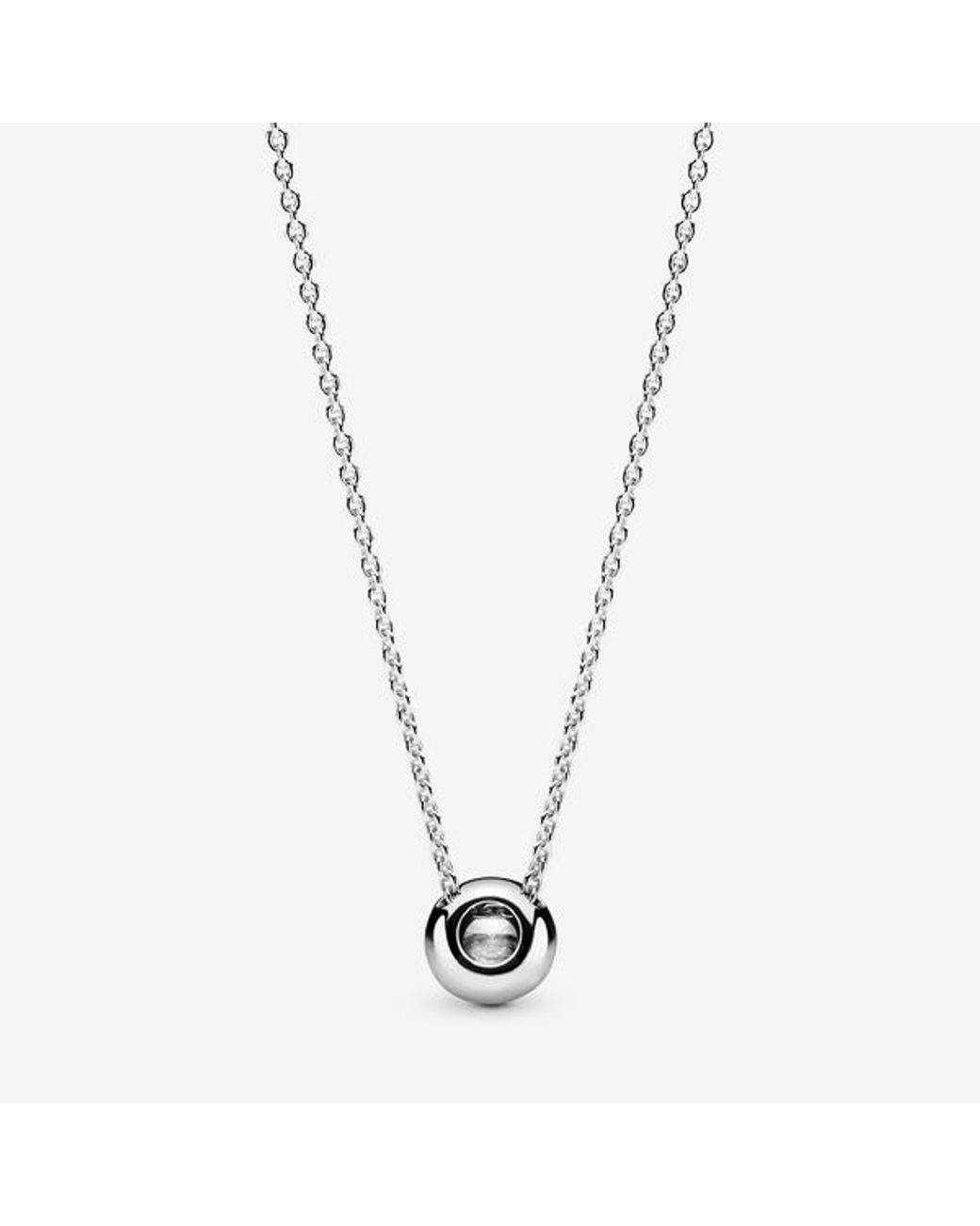 Pandora Metallic Round Sparkle Halo Necklace