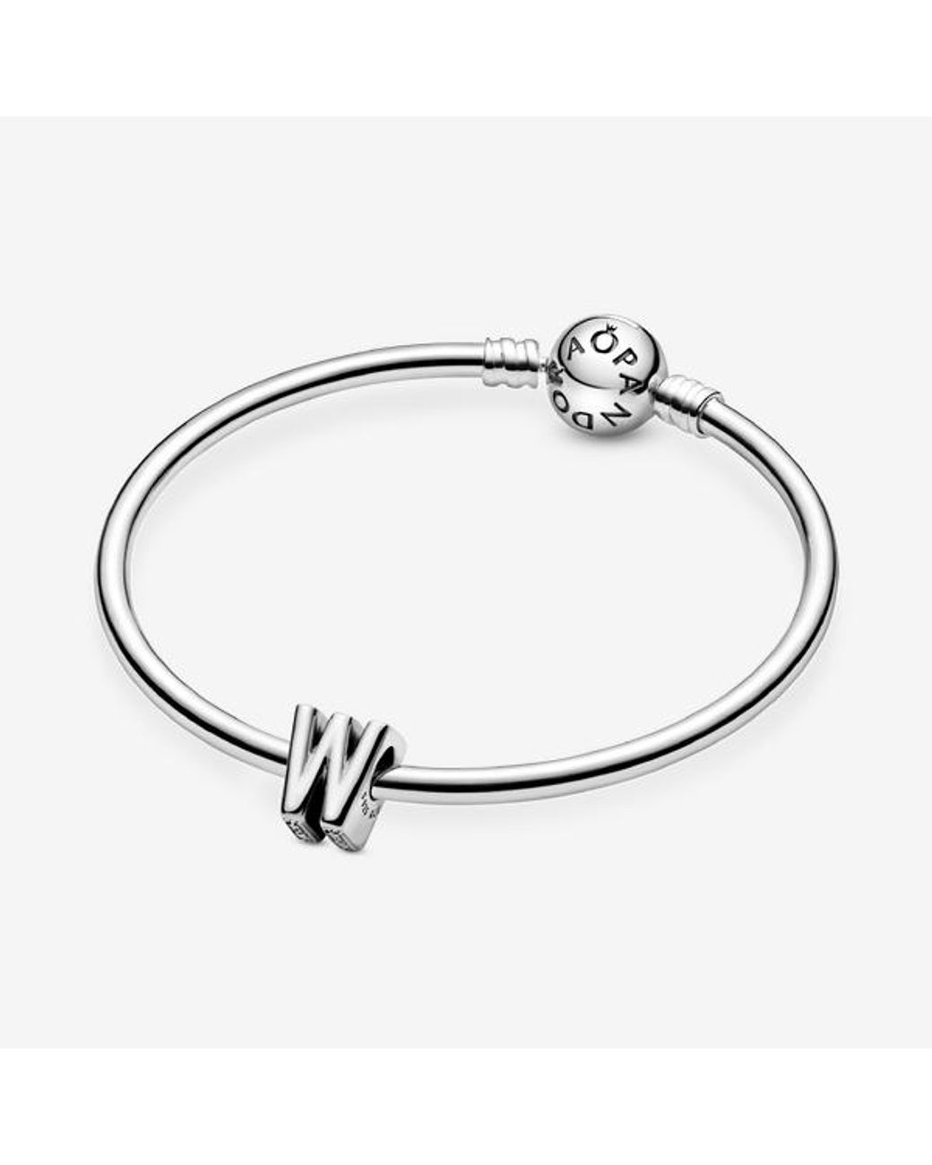 Pandora Black Letter W Alphabet Charm