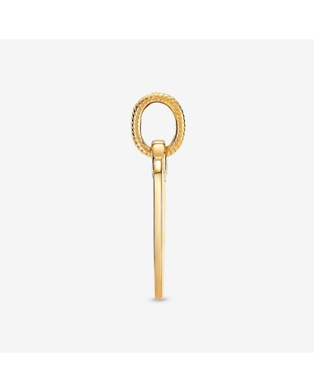 Pandora Metallic Moments Engravable Rectangle 14k Gold-plated Pendant,