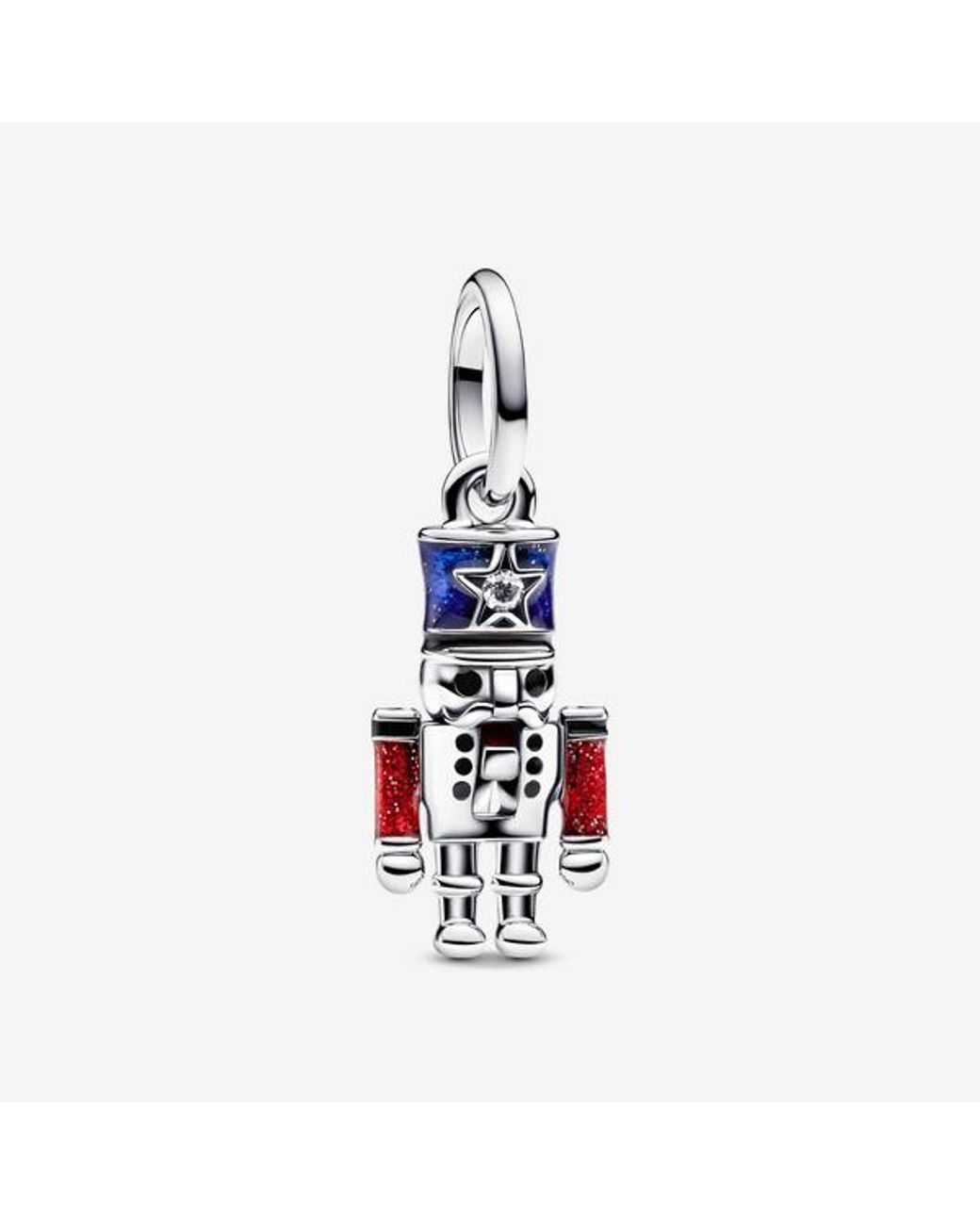Pandora White Moveable Nutcracker Dangle Charm