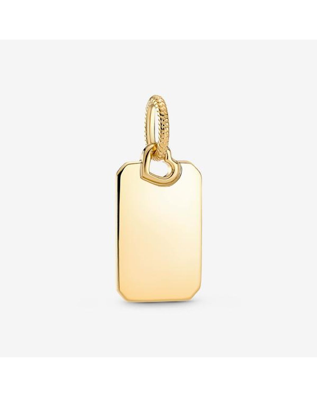 Pandora Metallic Moments Engravable Rectangle 14k Gold-plated Pendant,
