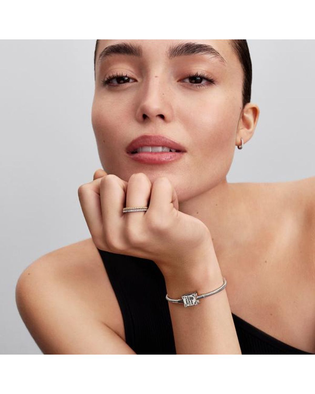 Pandora Metallic Disney Princess Storybook Lab-Grown Diamond Snake Chain Bracelet
