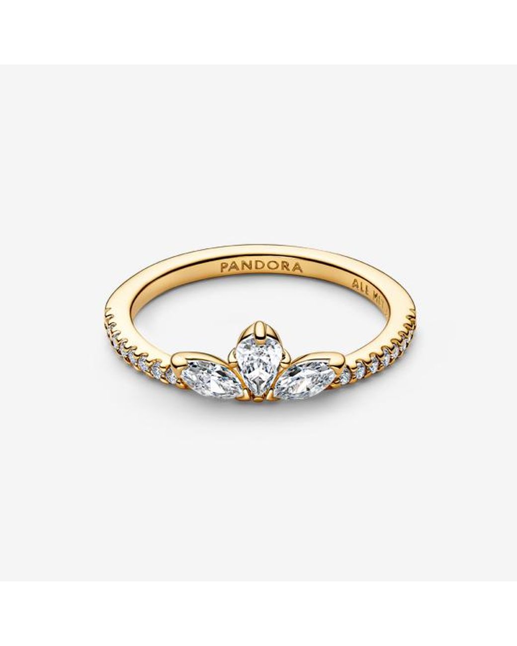 Pandora Metallic Sparkling Herbarium Cluster Ring