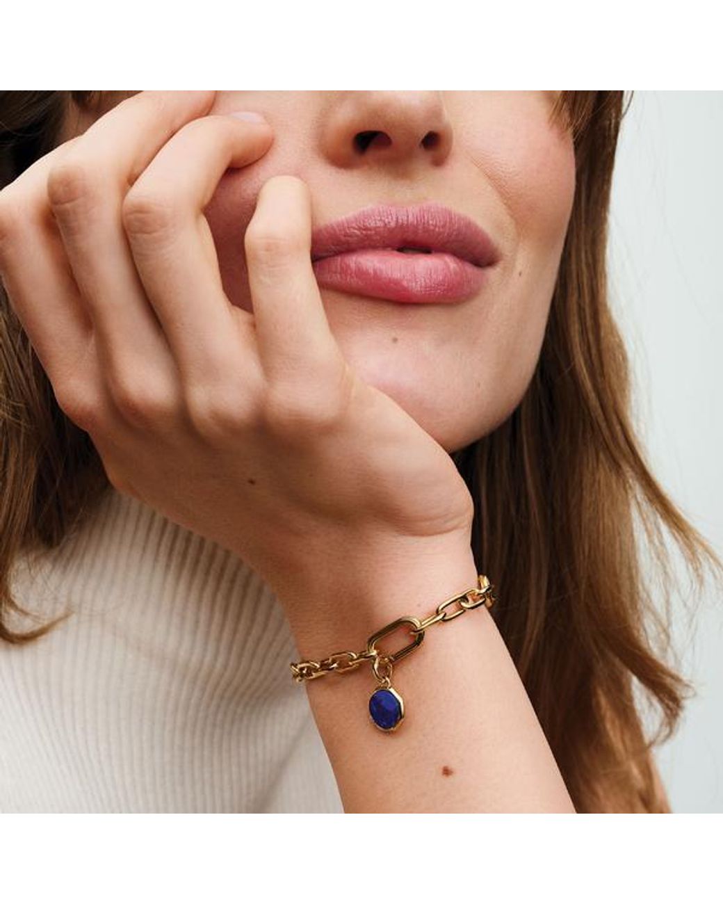 Pandora Blue Engravable Mini Medallion Charm