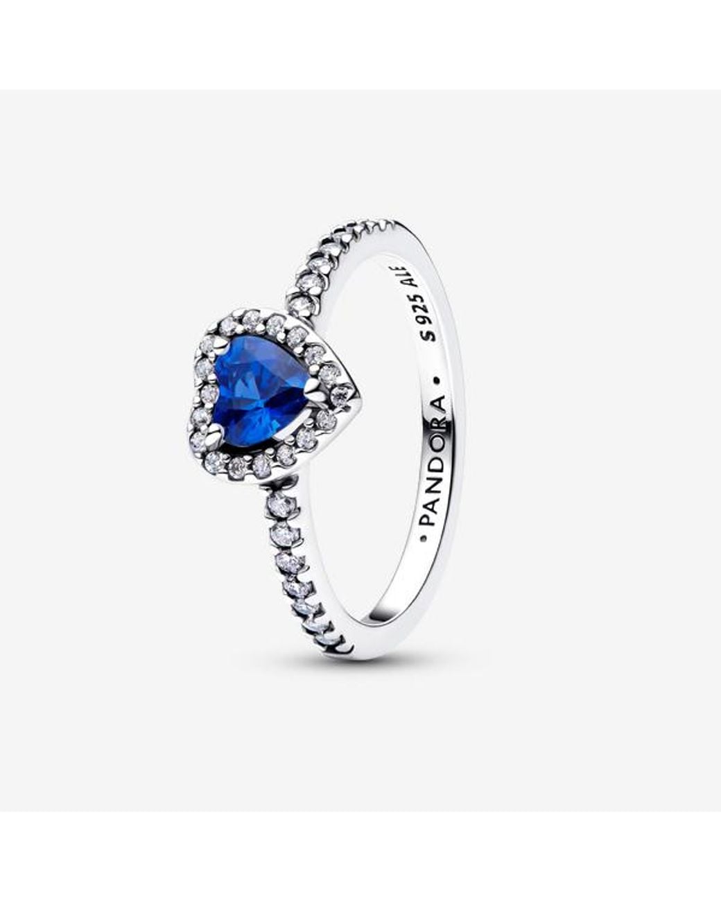 Pandora Blue Elevated Princess Heart Ring