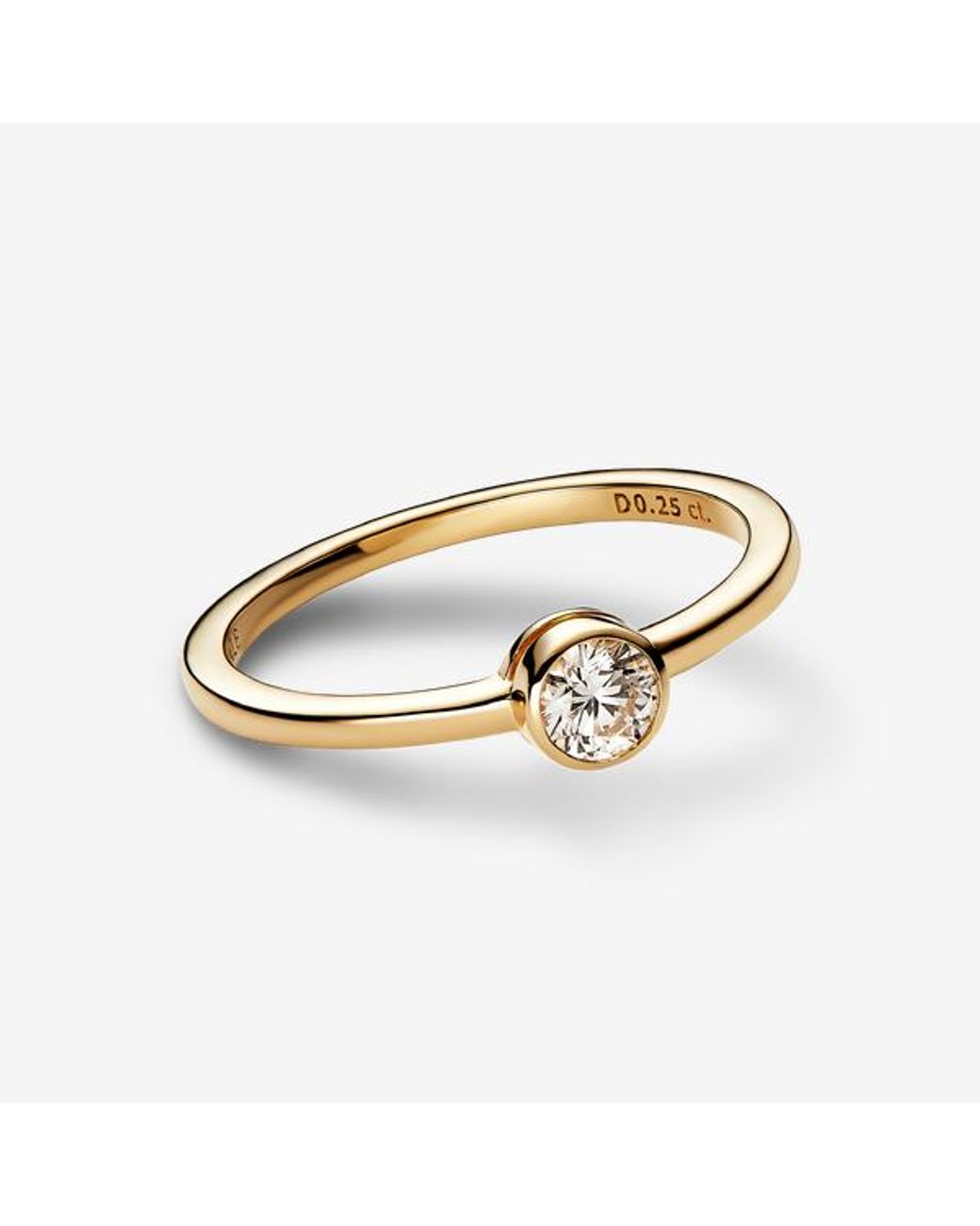 Pandora Metallic Era Bezel 14K Lab-Grown Diamond Ring