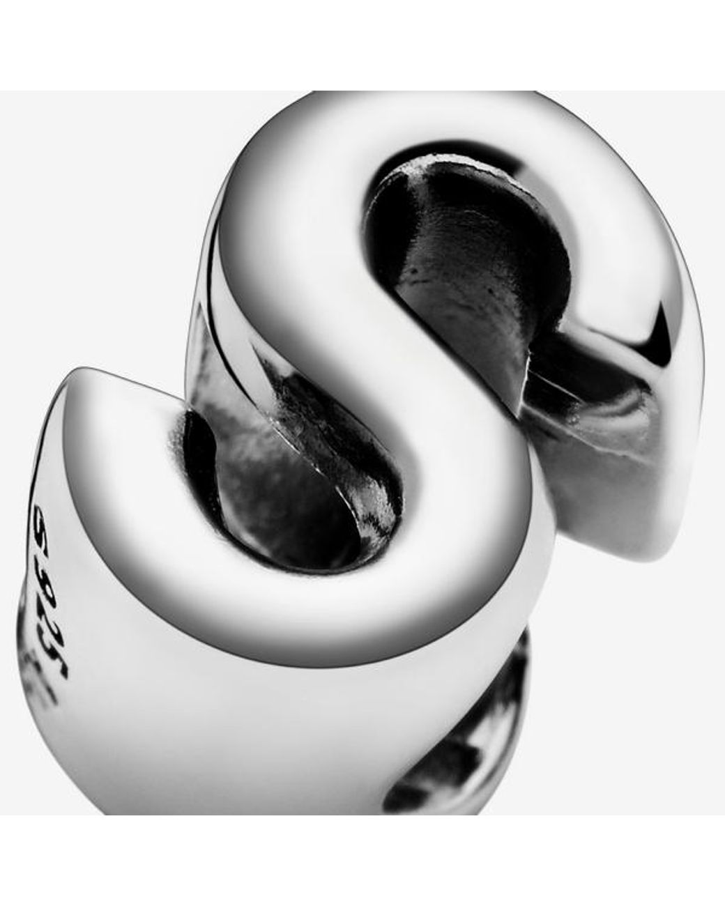 Pandora White Letter S Alphabet Charm