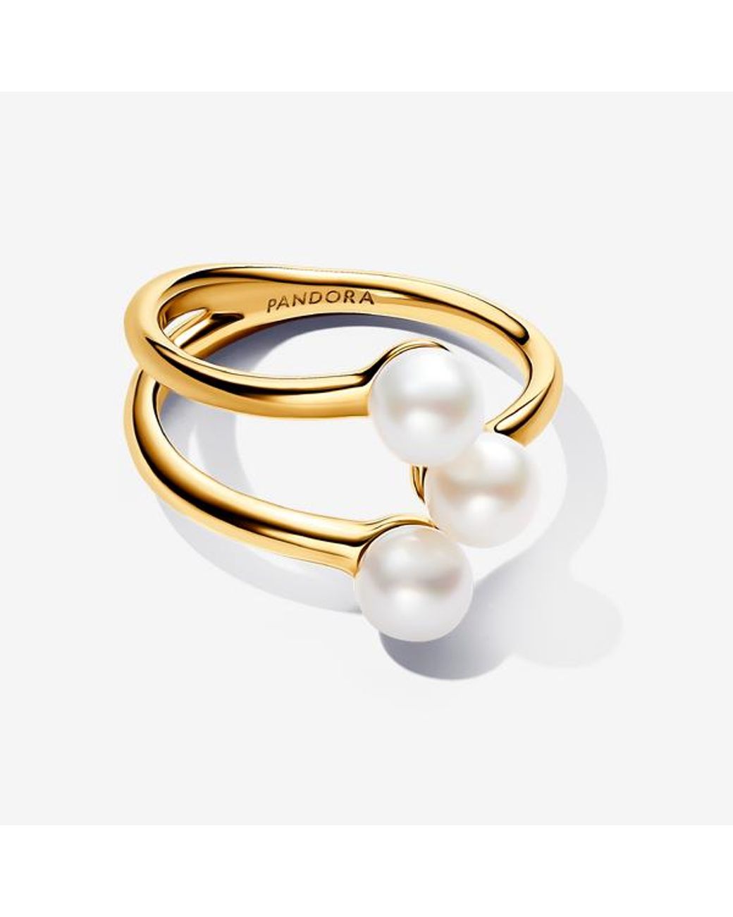 Pandora Metallic Treated Freshwater Cultured Pearl Open Ring