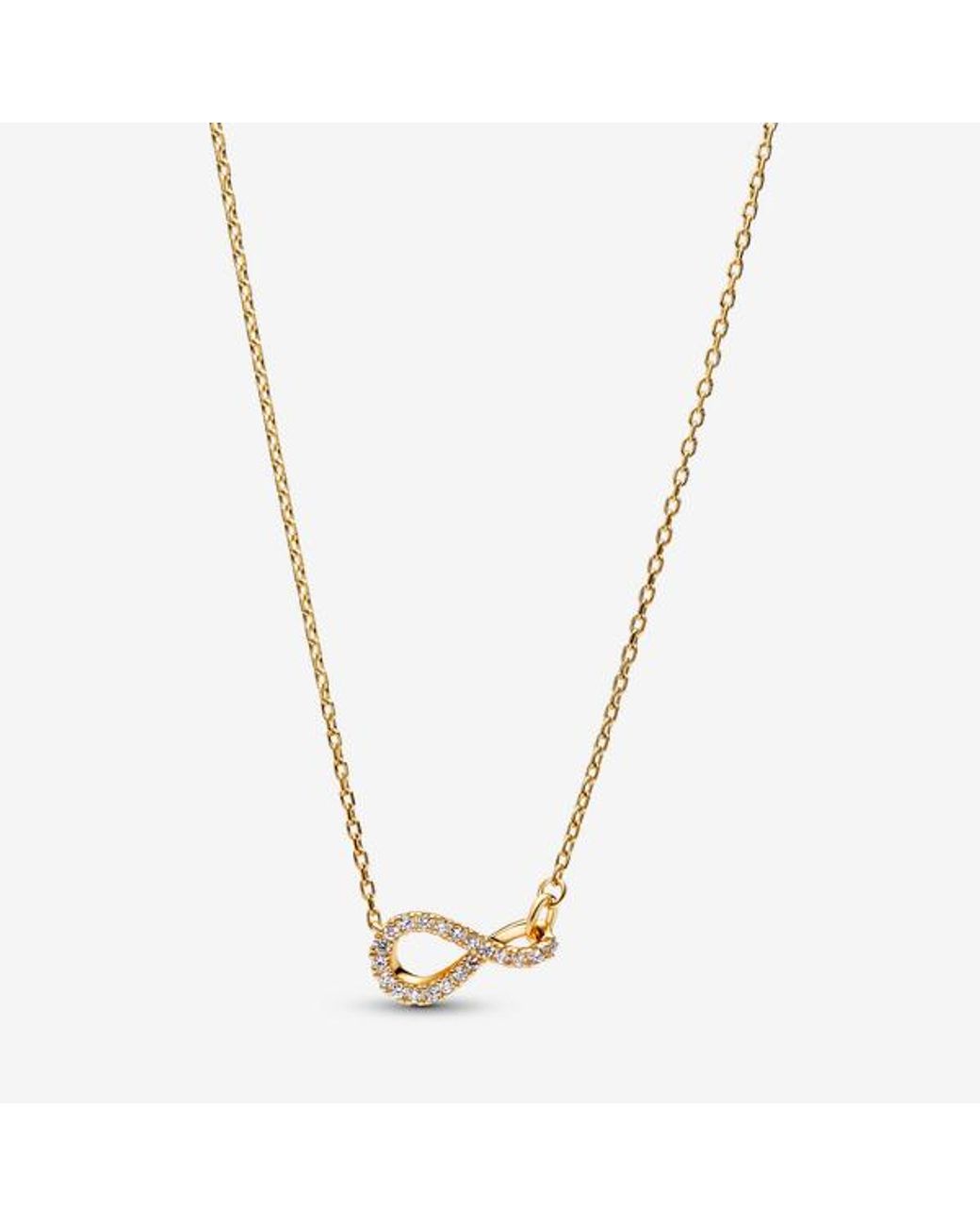 Pandora Metallic Infinite Lab-Grown Diamond Pavé Pendant Necklace