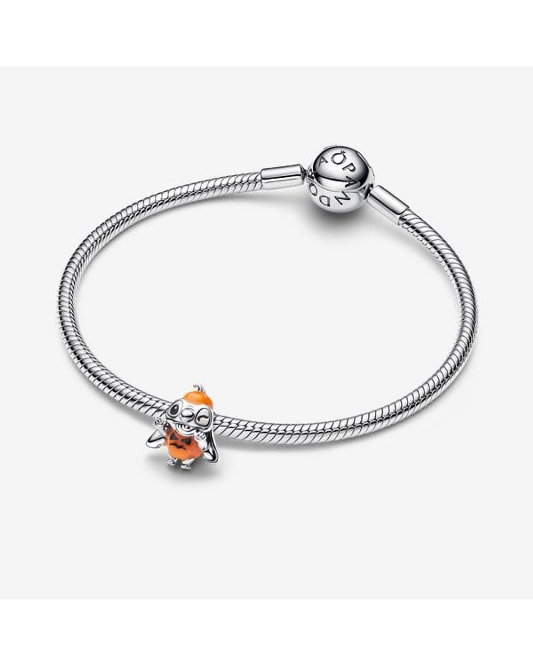 Pandora White Disney Stitch Halloween Pumpkin Charm