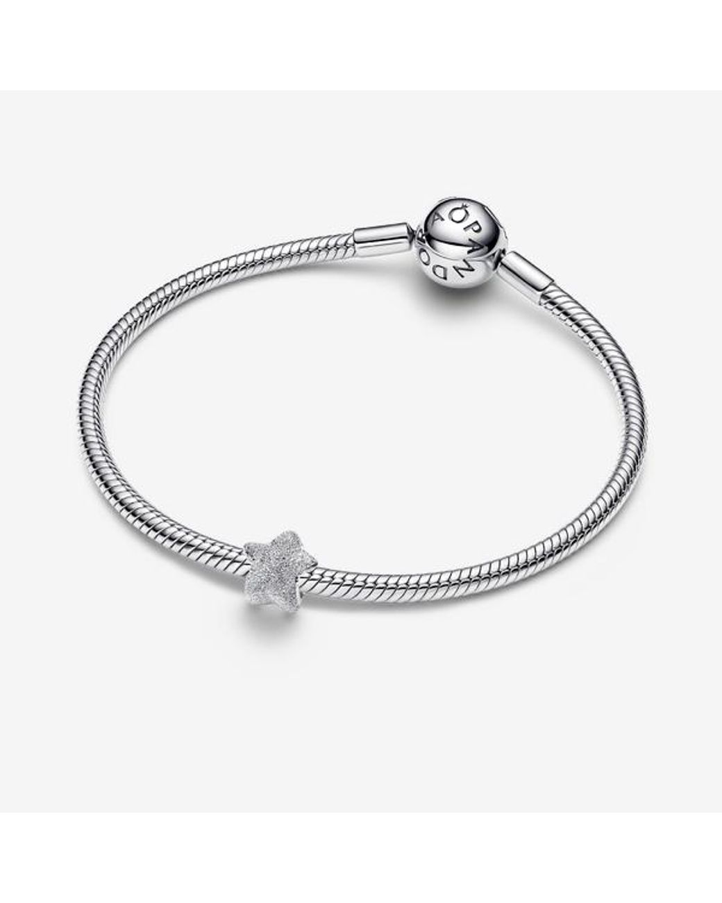 Pandora White Textured Star Mini Charm