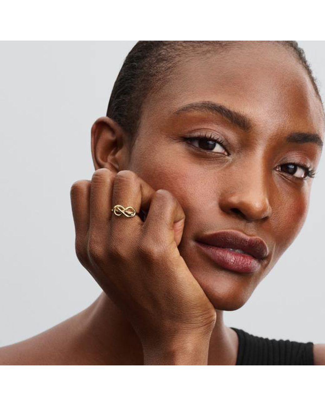 Pandora Metallic Infinity Knot Ring